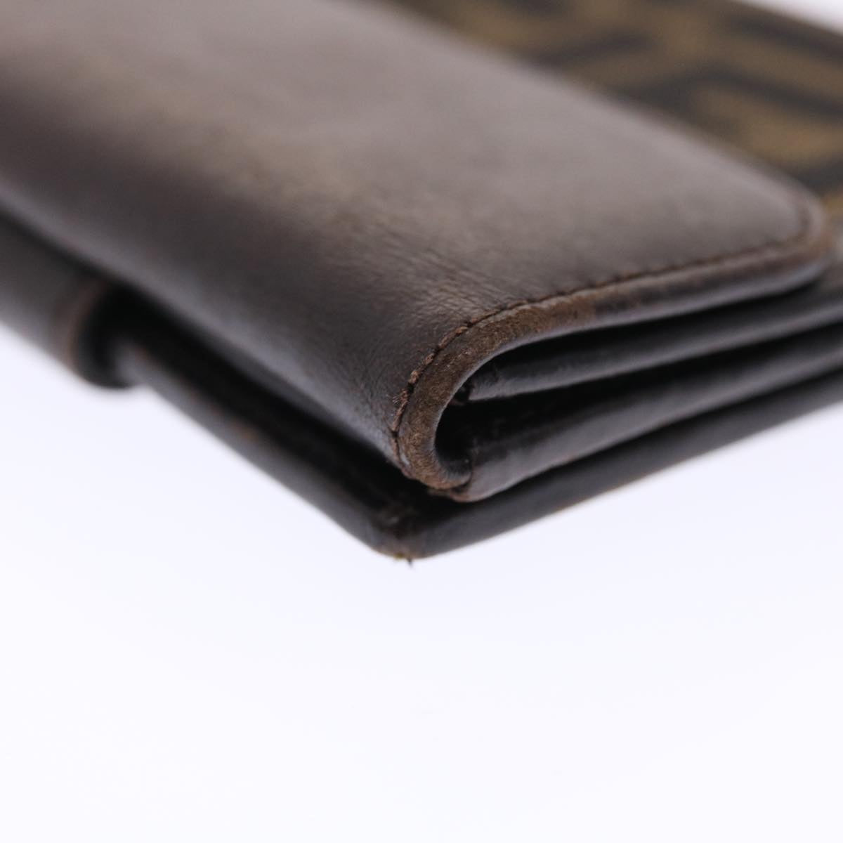 FENDI Zucca Canvas Wallet Black Brown 50832