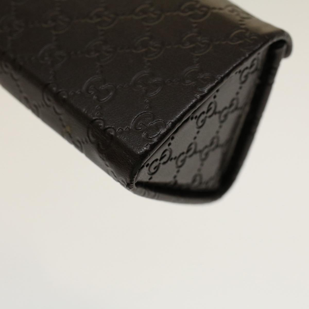 GUCCI Micro GG Canvas Guccissima Glasses Case Black 50846
