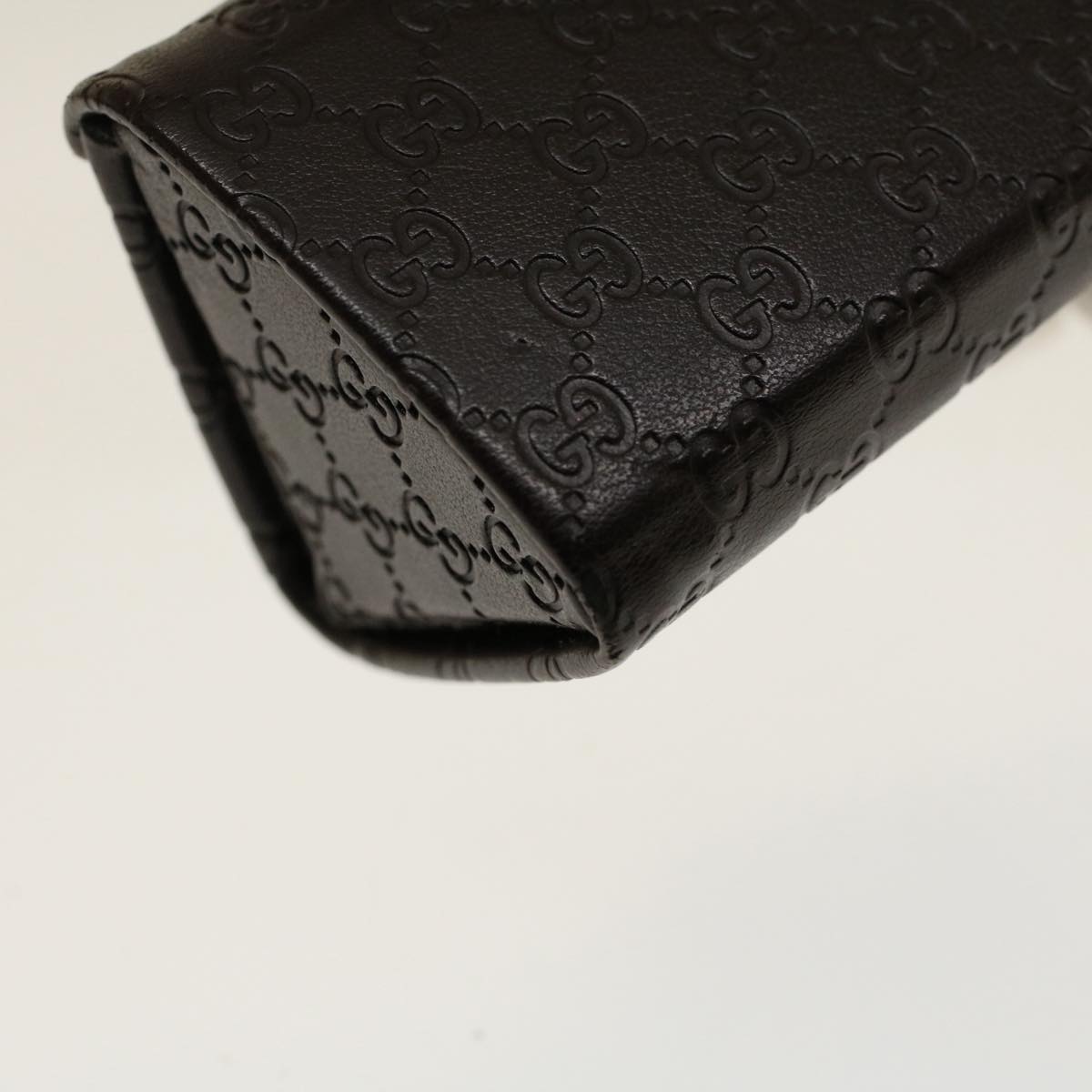 GUCCI Micro GG Canvas Guccissima Glasses Case Black 50846