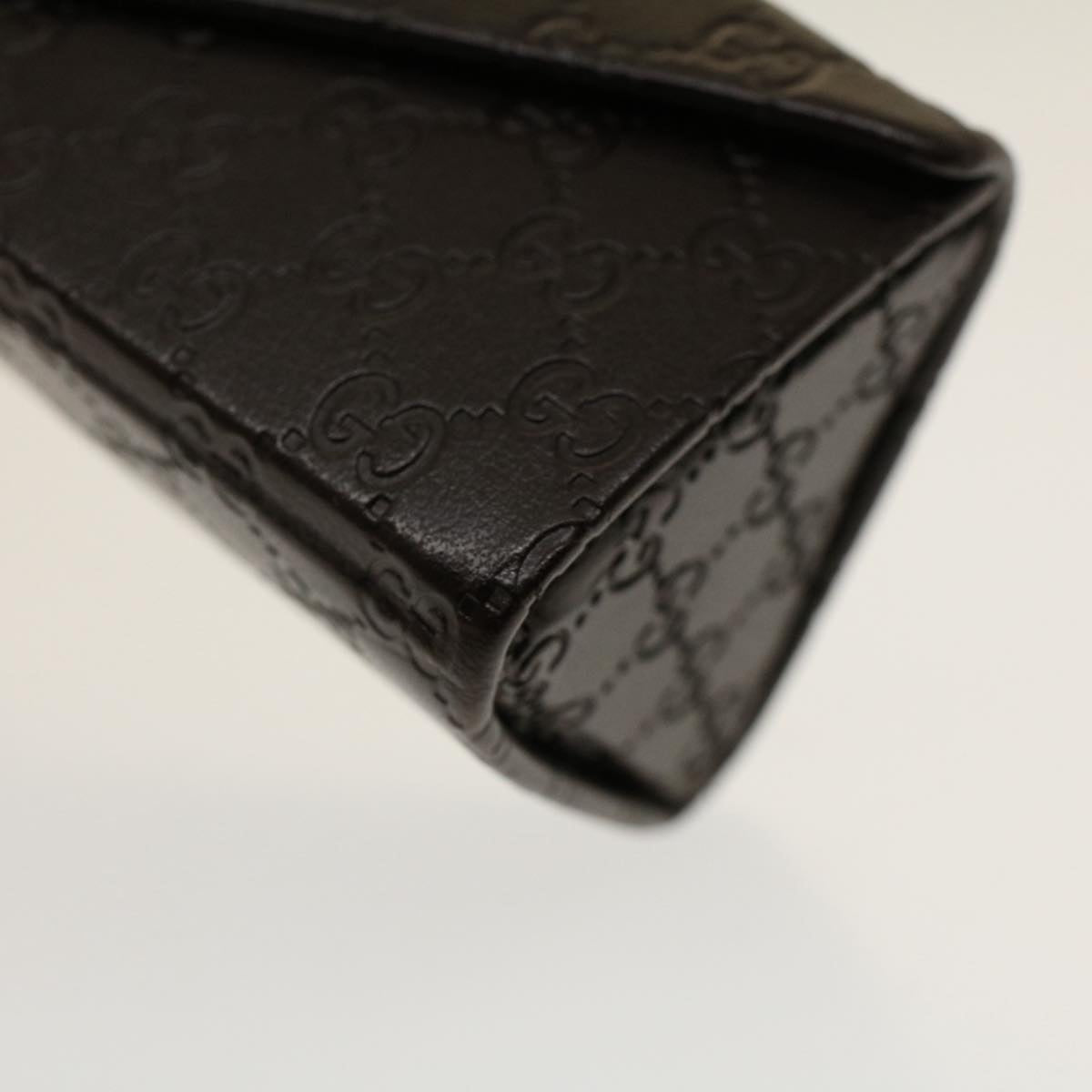 GUCCI Micro GG Canvas Guccissima Glasses Case Black 50846
