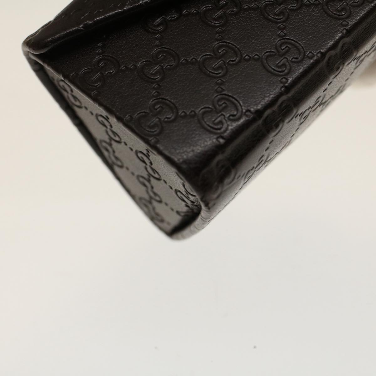 GUCCI Micro GG Canvas Guccissima Glasses Case Black 50846