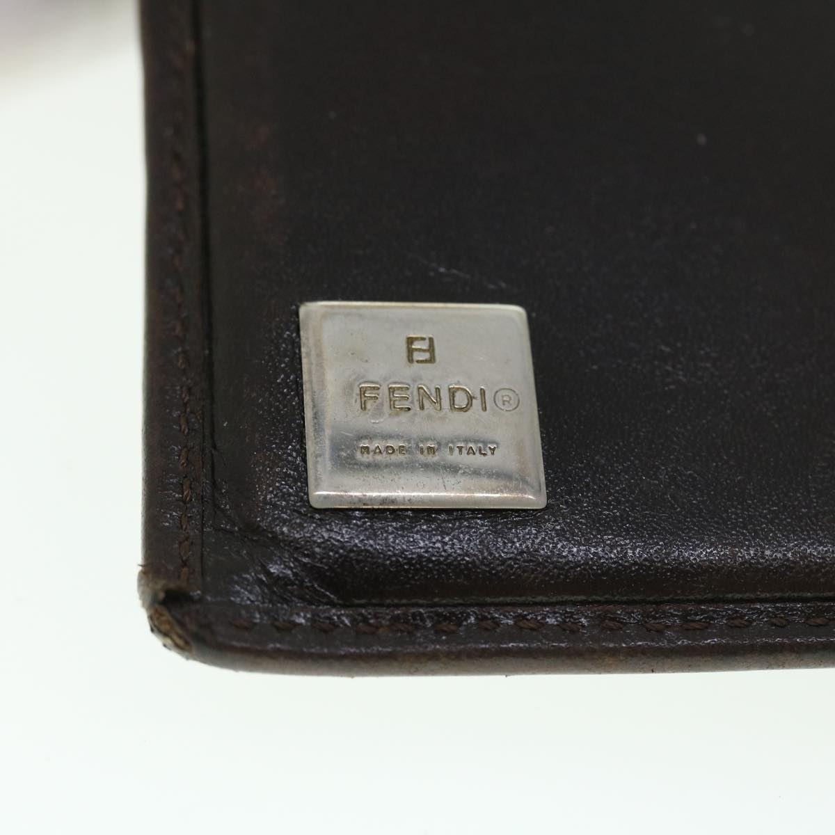 FENDI Zucca Canvas Wallet Black Brown 50849