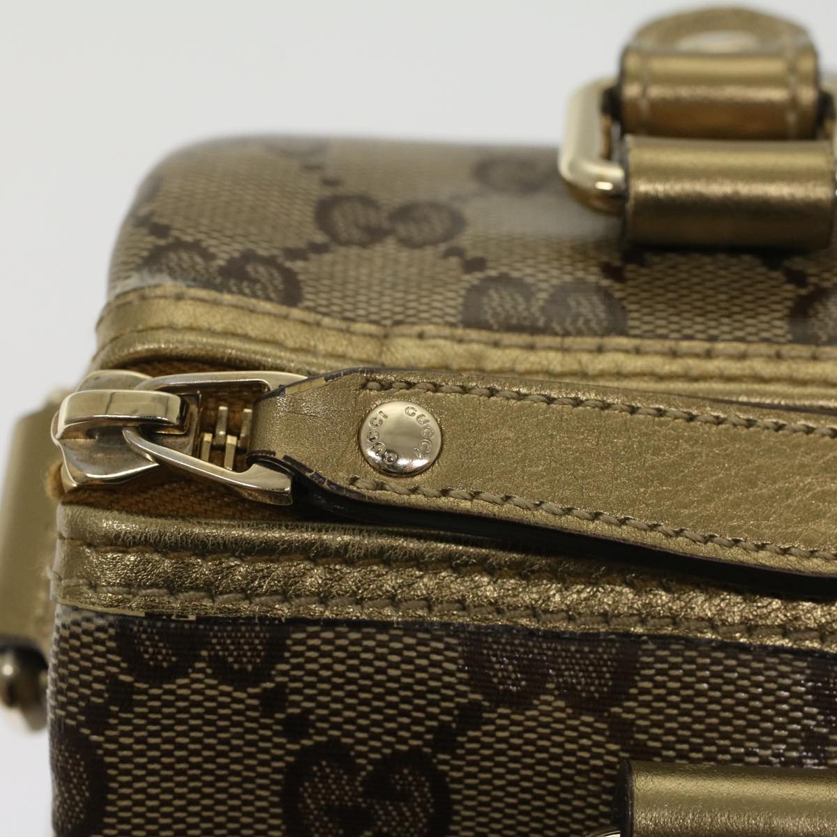 GUCCI GG Crystal Hand Bag Beige 193604 50984