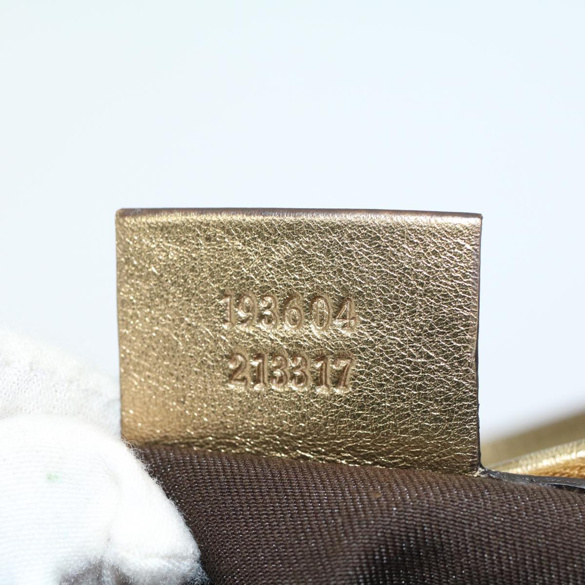 GUCCI GG Crystal Hand Bag Beige 193604 50984
