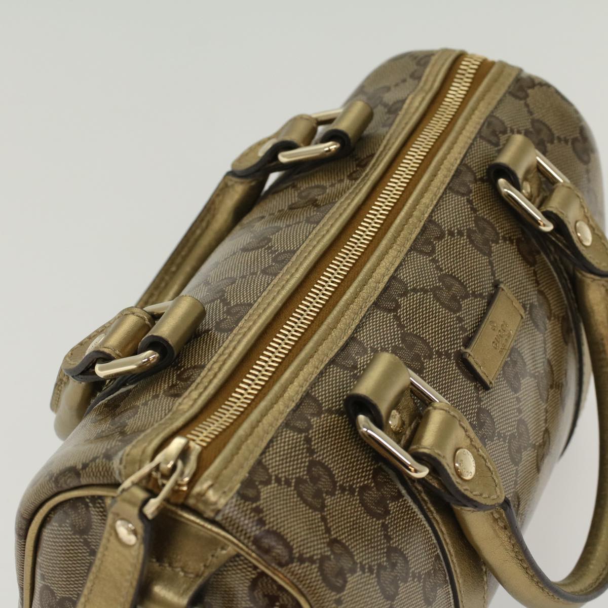 GUCCI GG Crystal Hand Bag Beige 193604 50984