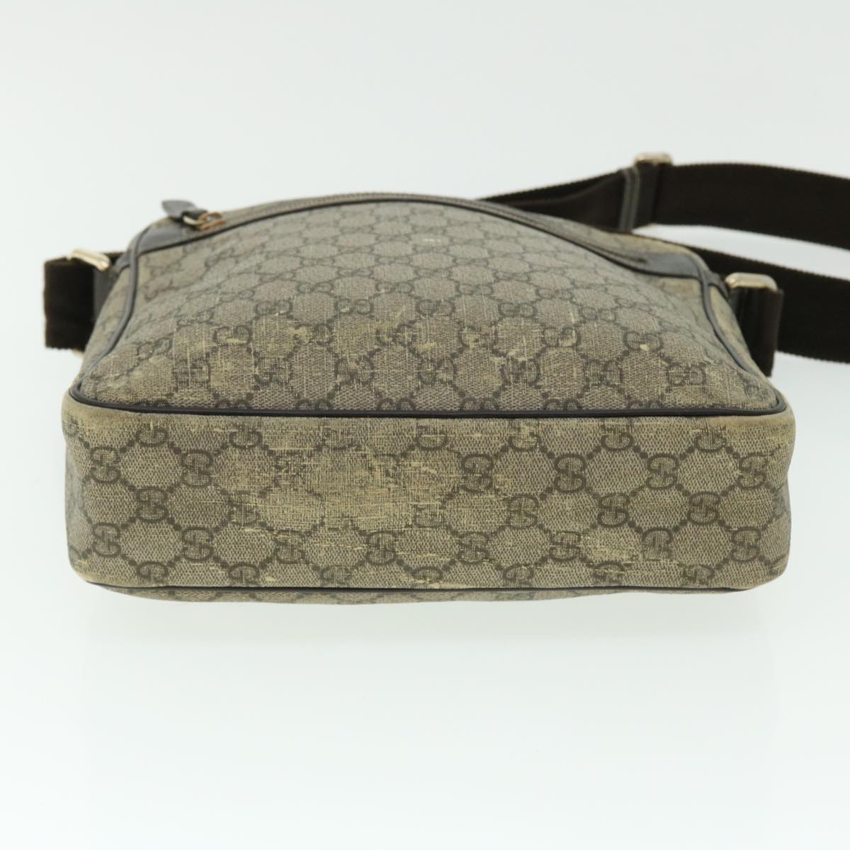 GUCCI GG Supreme Shoulder Bag PVC Leather Beige 201448 520981 50987