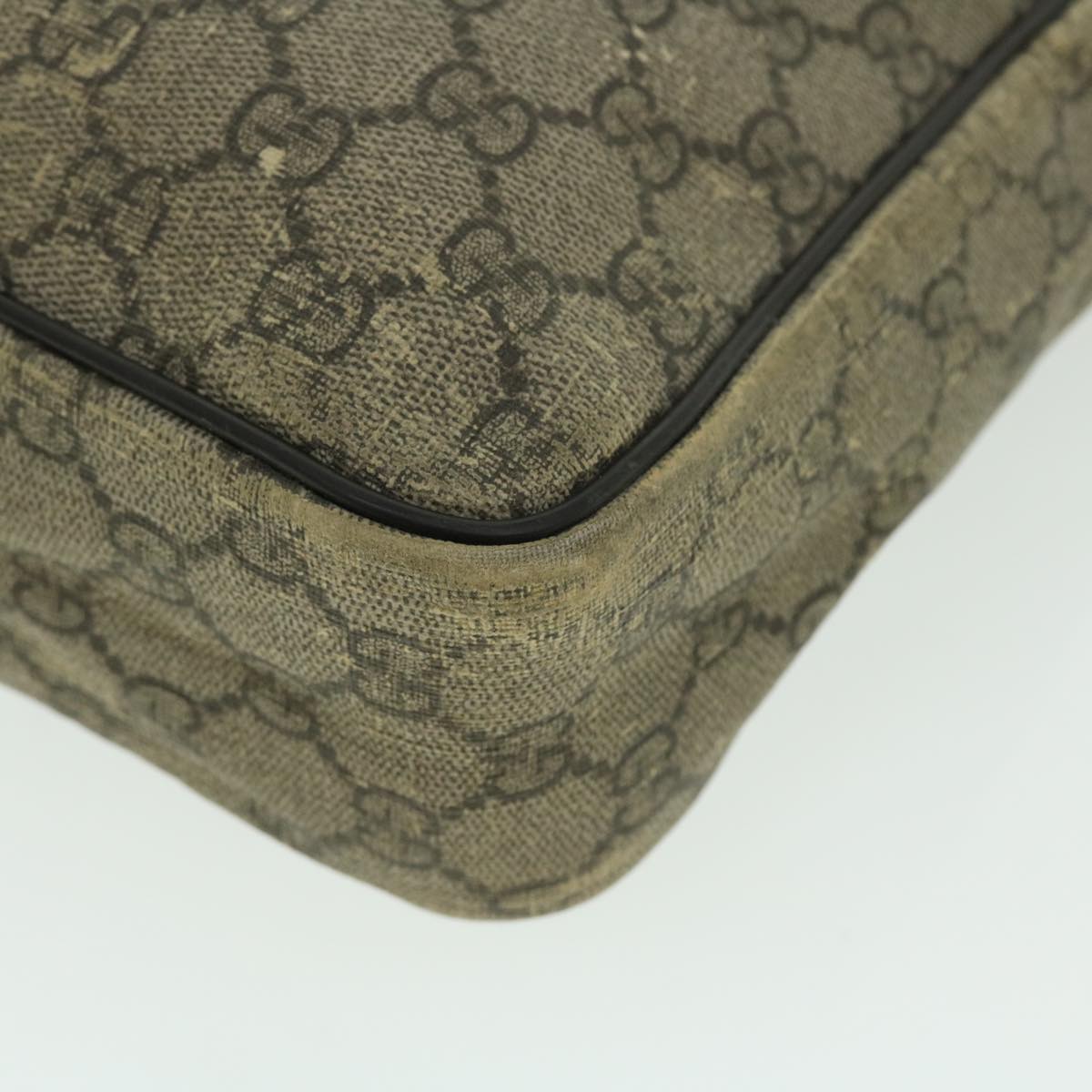 GUCCI GG Supreme Shoulder Bag PVC Leather Beige 201448 520981 50987