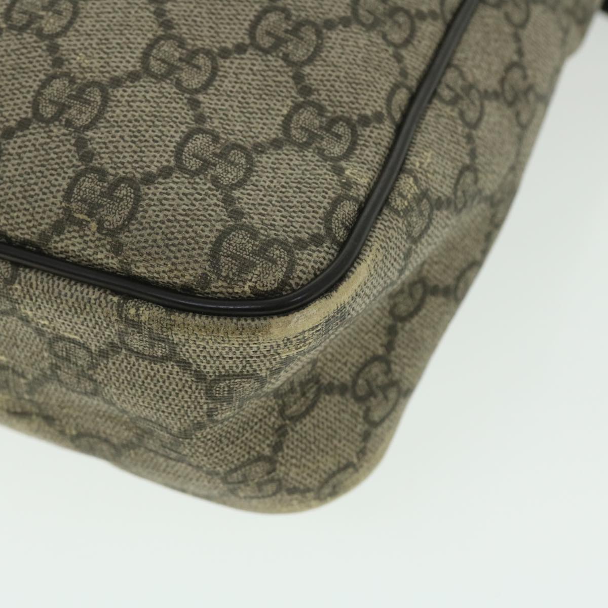 GUCCI GG Supreme Shoulder Bag PVC Leather Beige 201448 520981 50987