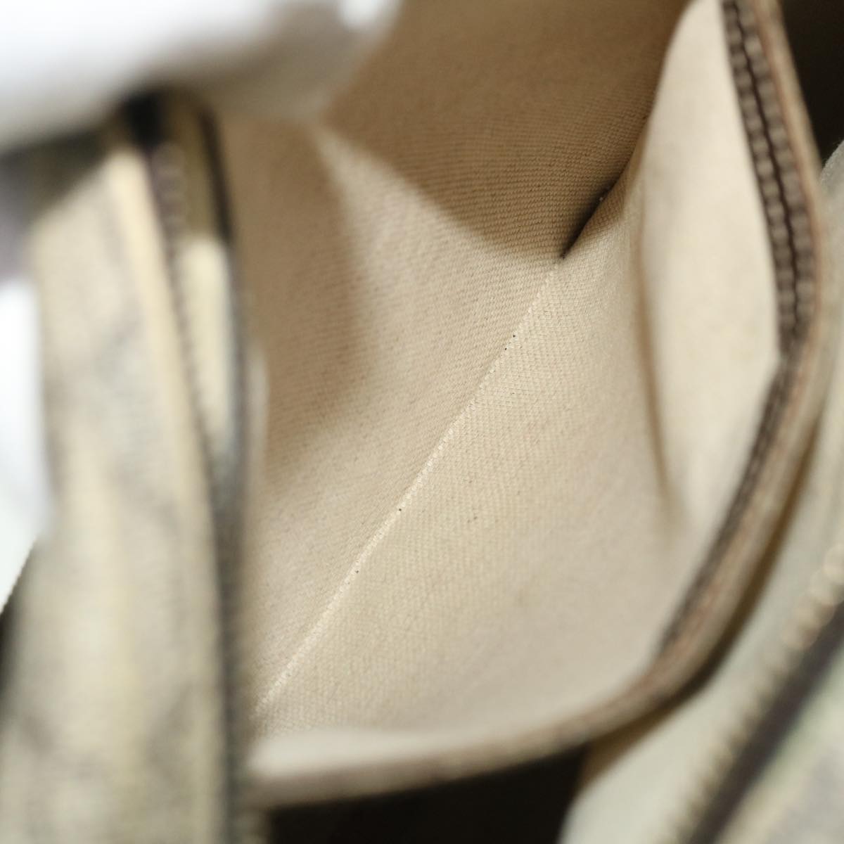 GUCCI GG Supreme Shoulder Bag PVC Leather Beige 201448 520981 50987