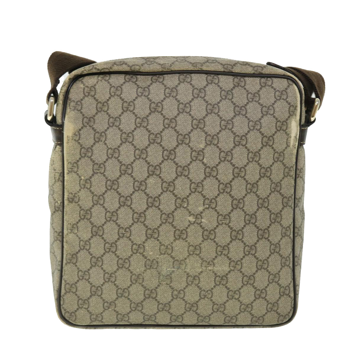 GUCCI GG Supreme Shoulder Bag PVC Leather Beige 201448 520981 50987