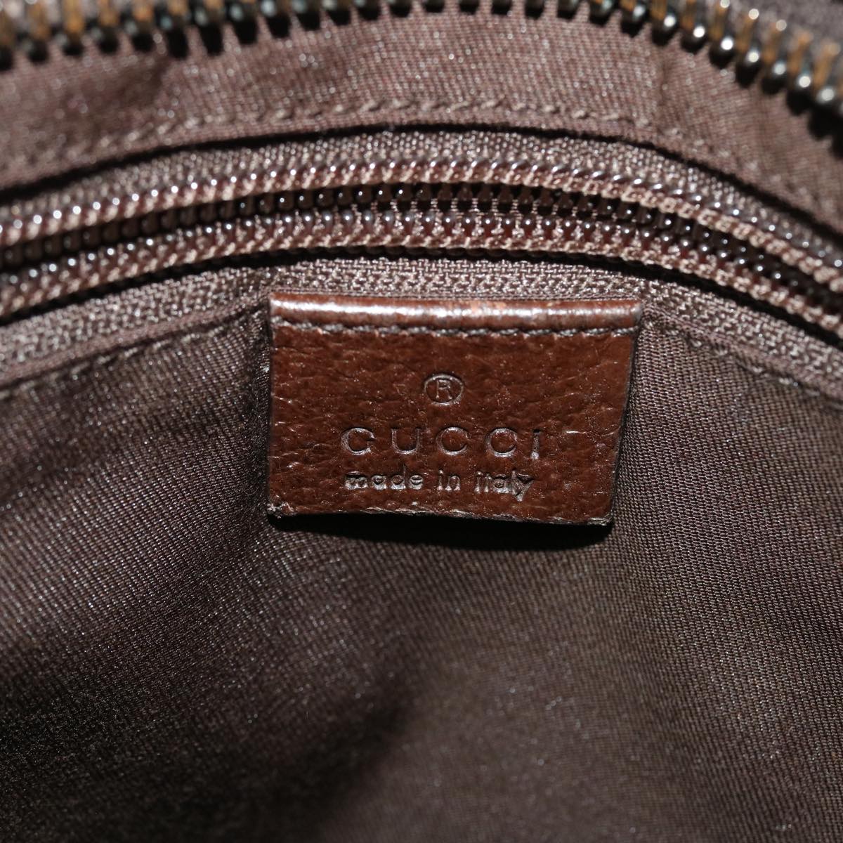 GUCCI GG Canvas Shoulder Bag Leather Beige 122793 467891 50988
