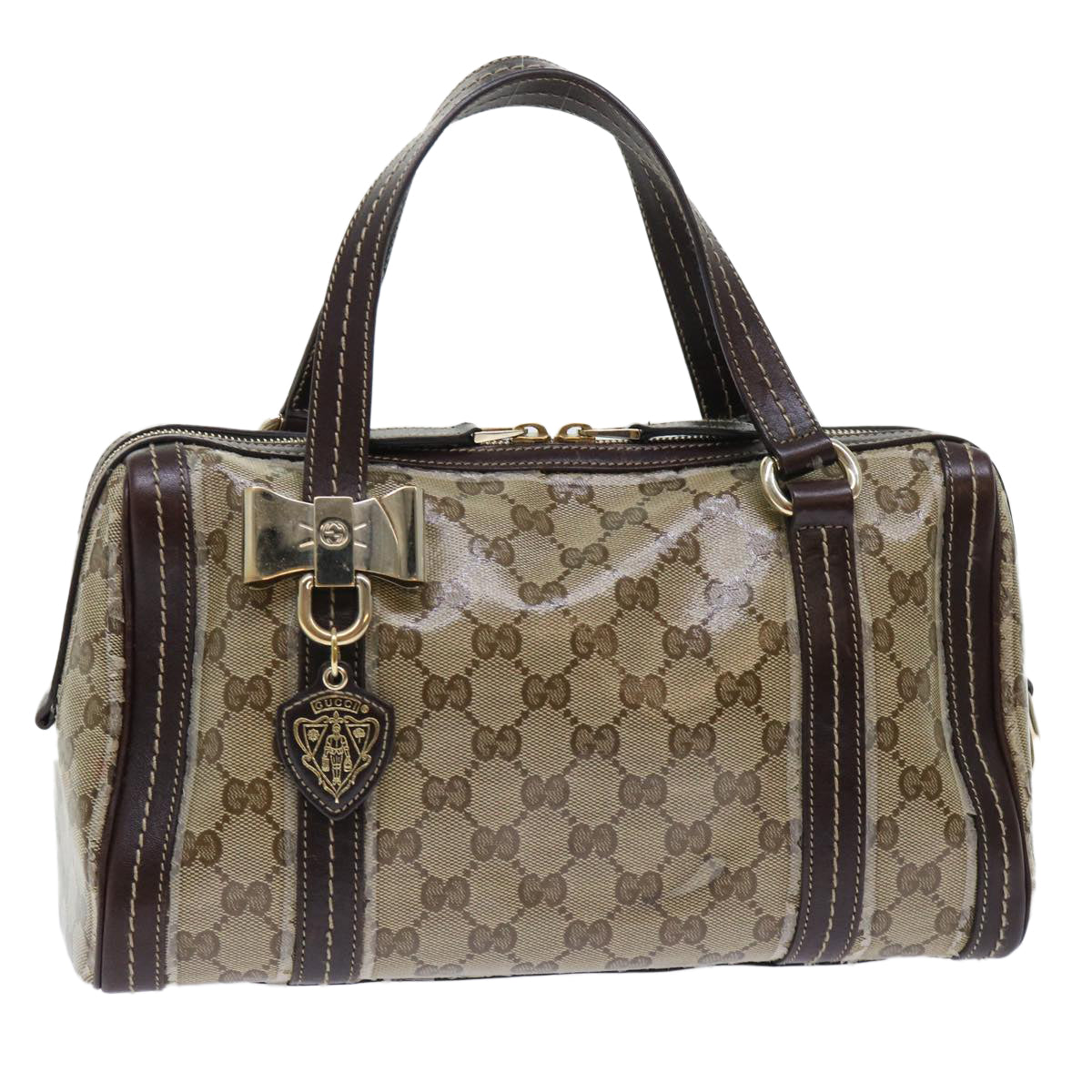 GUCCI GG Crystal Hand Bag Beige 181487 50989