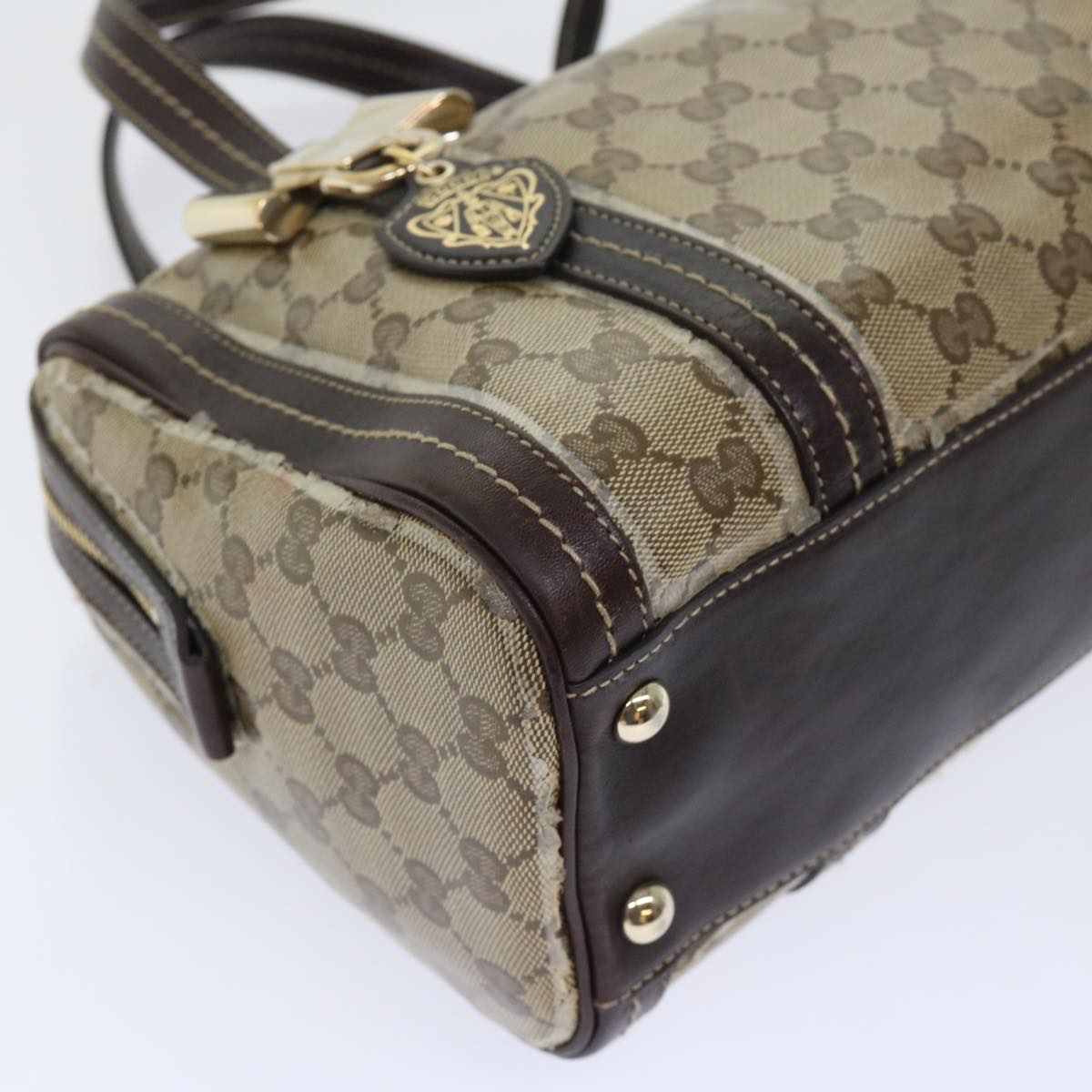 GUCCI GG Crystal Hand Bag Beige 181487 50989