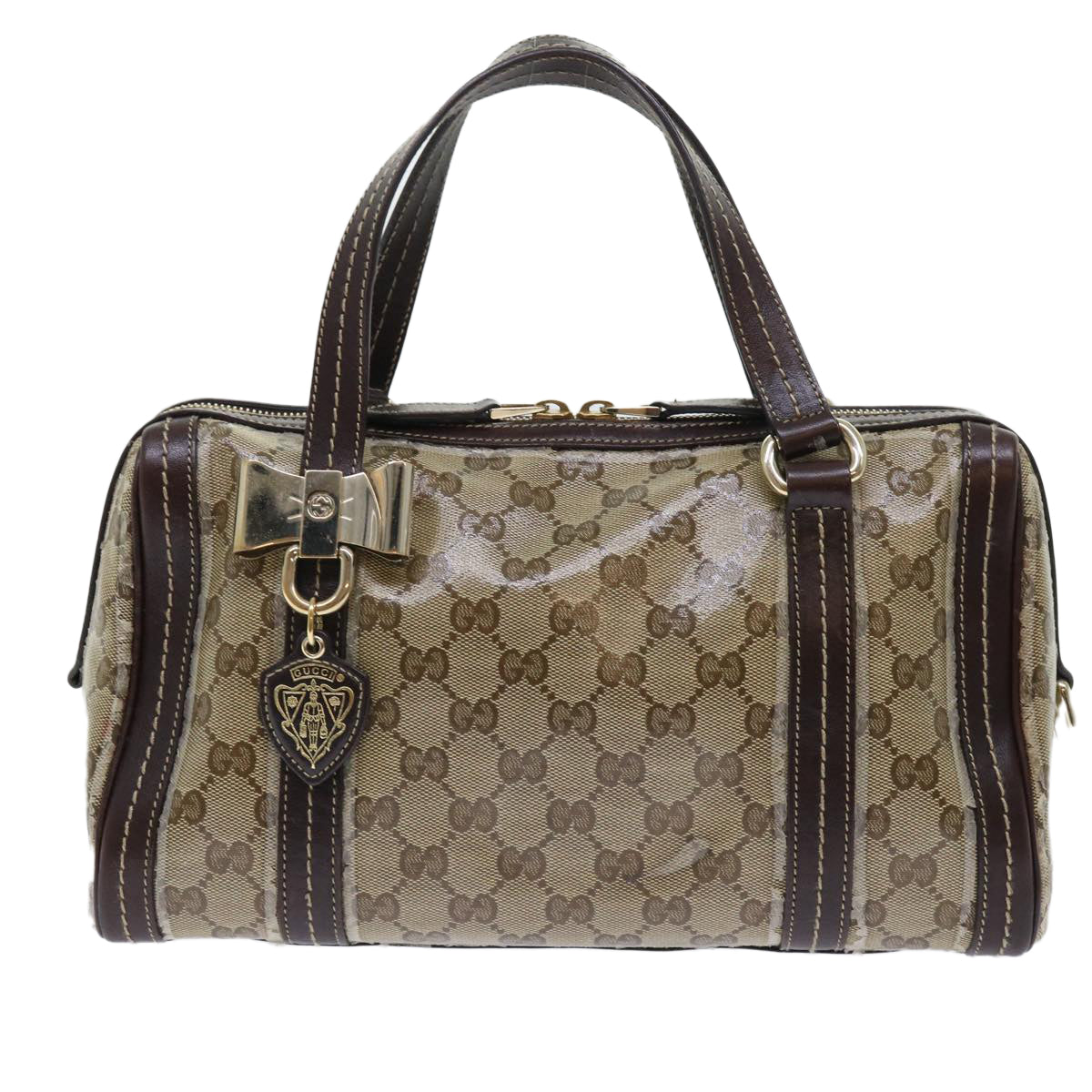 GUCCI GG Crystal Hand Bag Beige 181487 50989