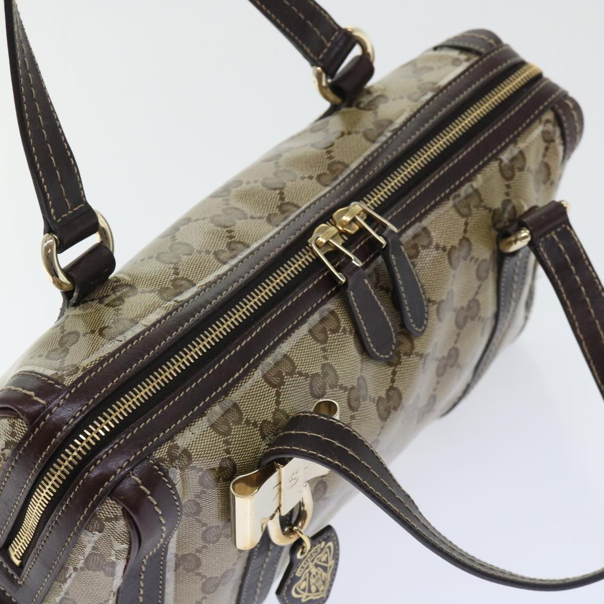 GUCCI GG Crystal Hand Bag Beige 181487 50989