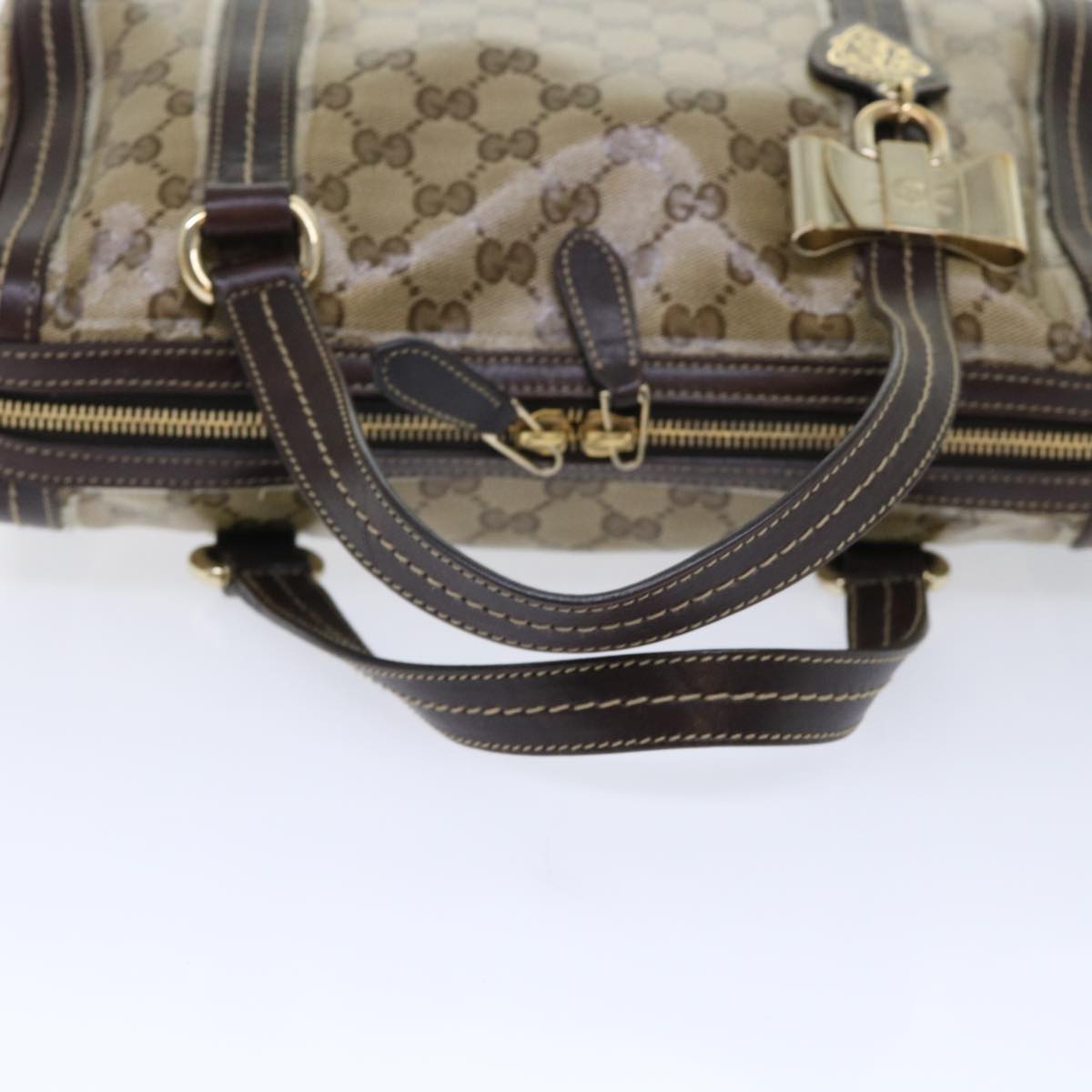 GUCCI GG Crystal Hand Bag Beige 181487 50989