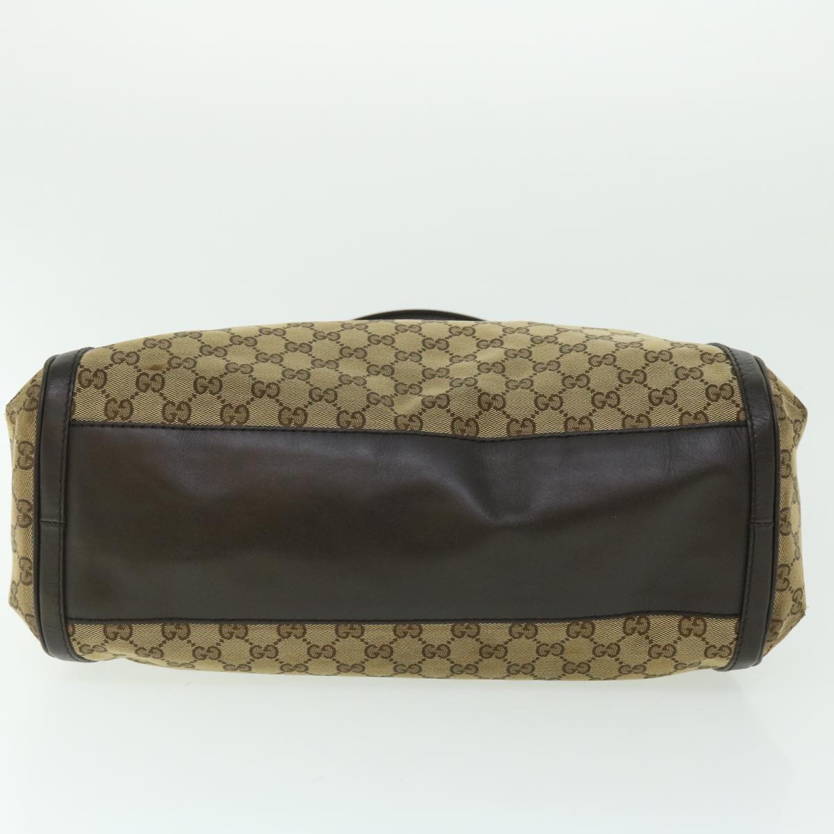 GUCCI GG Canvas Shoulder Bag Leather Beige Brown 232297 520981 50992