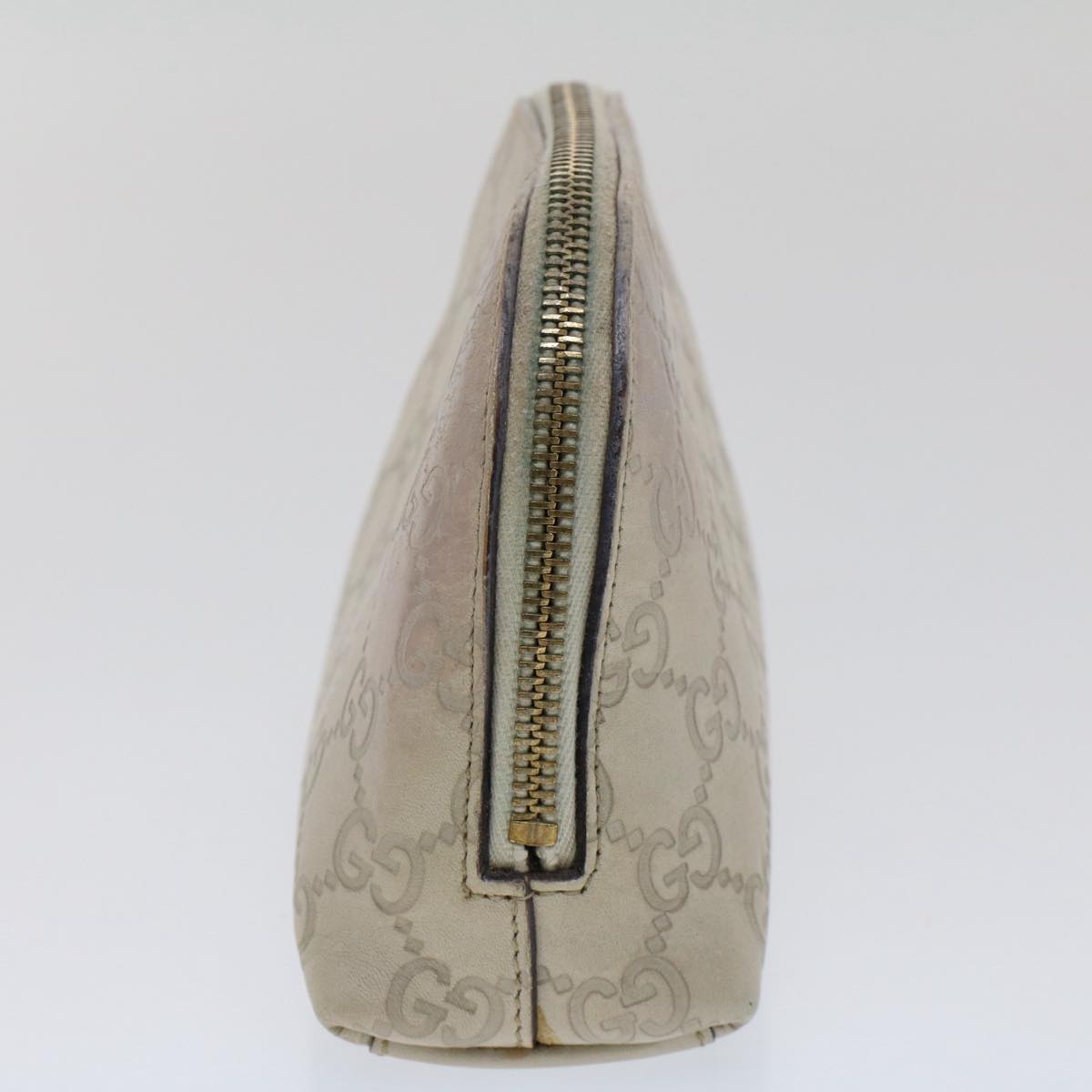 GUCCI GG Canvas Guccissima Pouch White 50993
