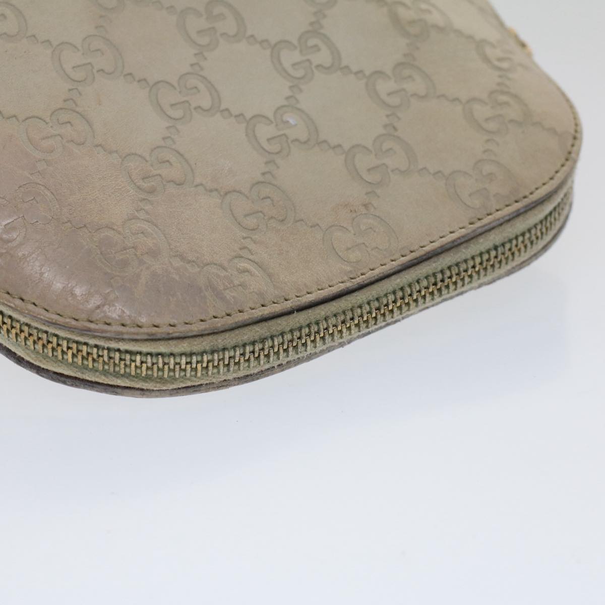GUCCI GG Canvas Guccissima Pouch White 50993
