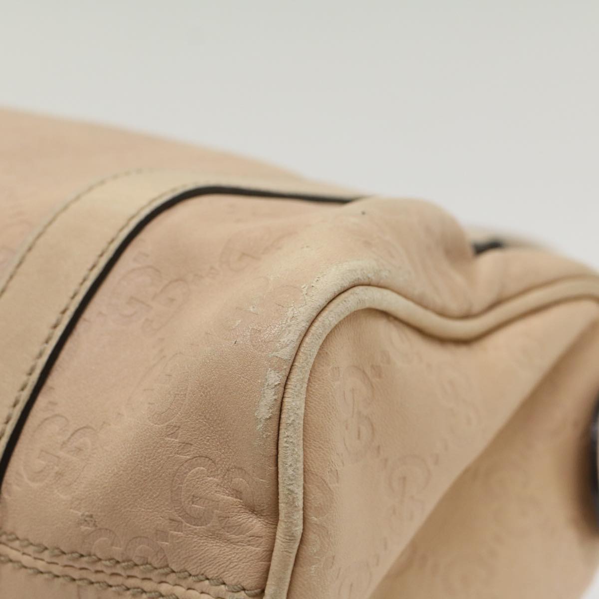 GUCCI GG Canvas Guccissima Hand Bag Beige 193604 50994