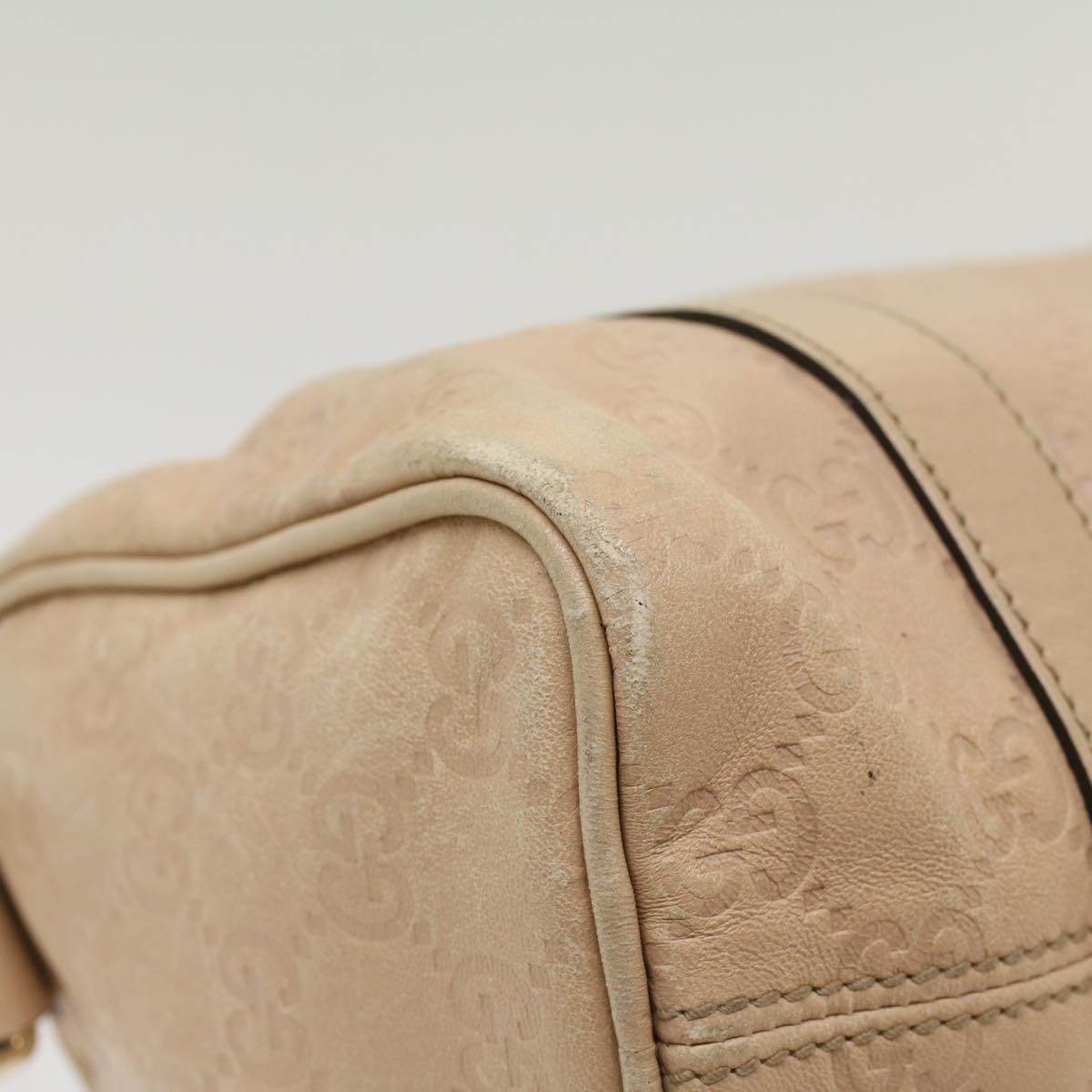 GUCCI GG Canvas Guccissima Hand Bag Beige 193604 50994