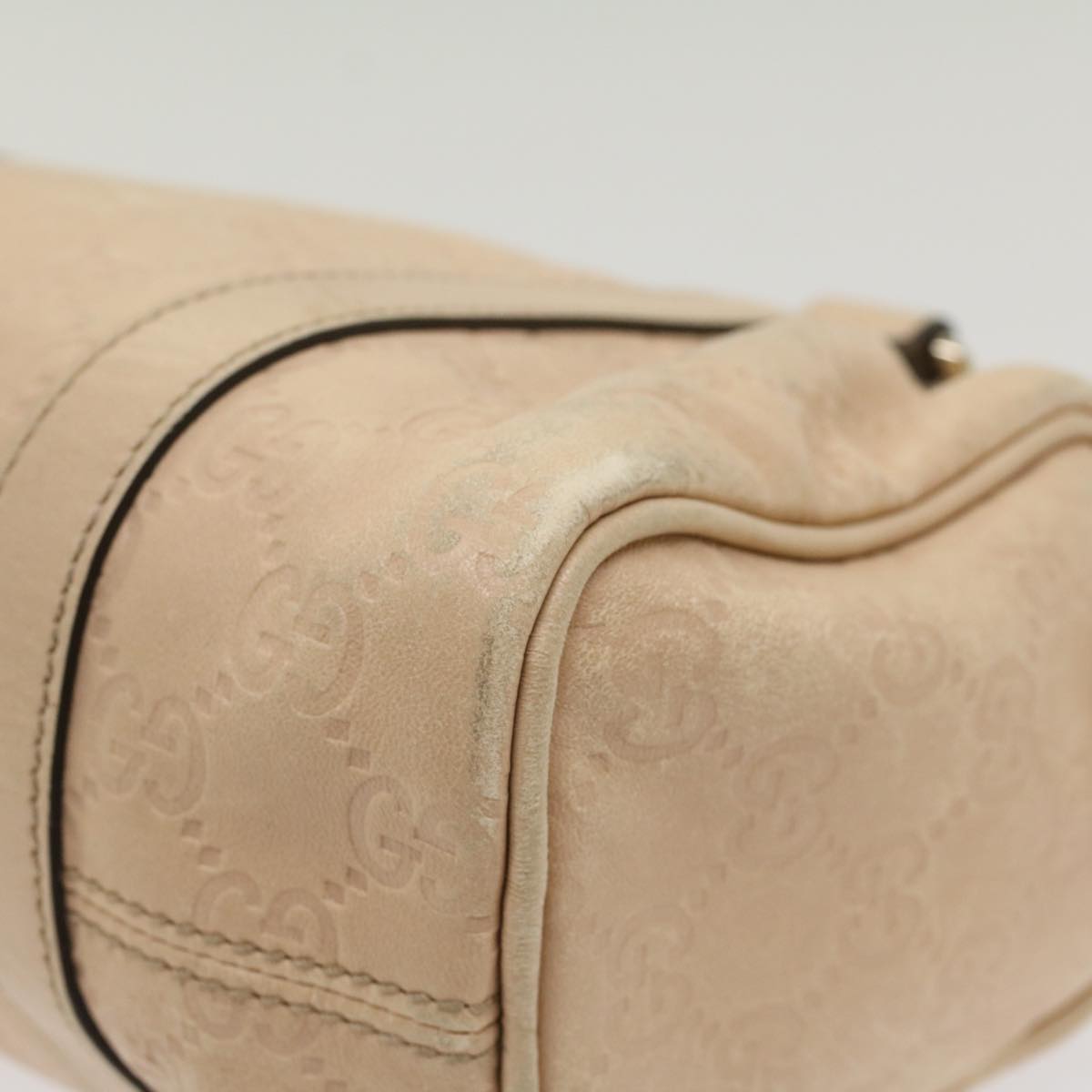 GUCCI GG Canvas Guccissima Hand Bag Beige 193604 50994
