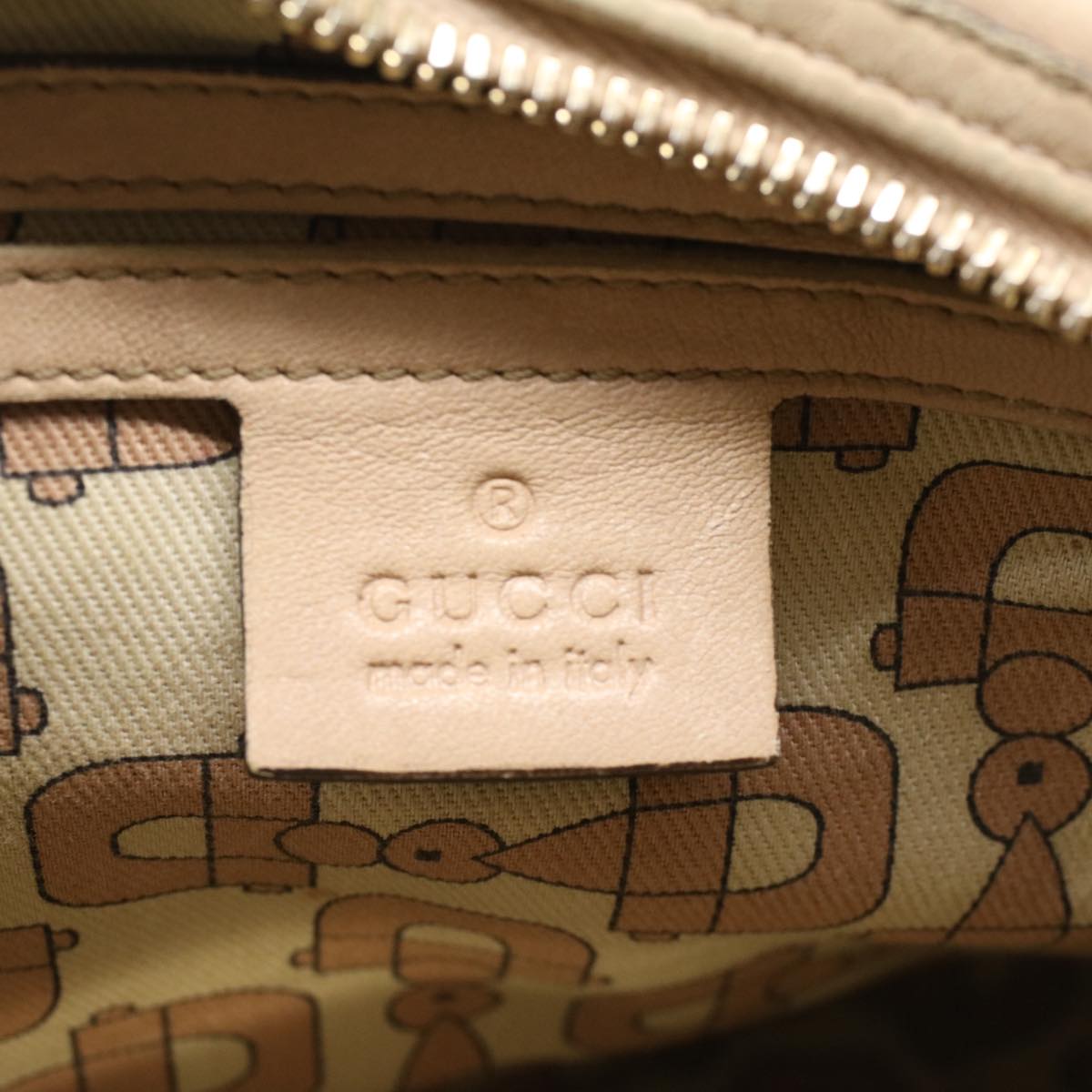 GUCCI GG Canvas Guccissima Hand Bag Beige 193604 50994