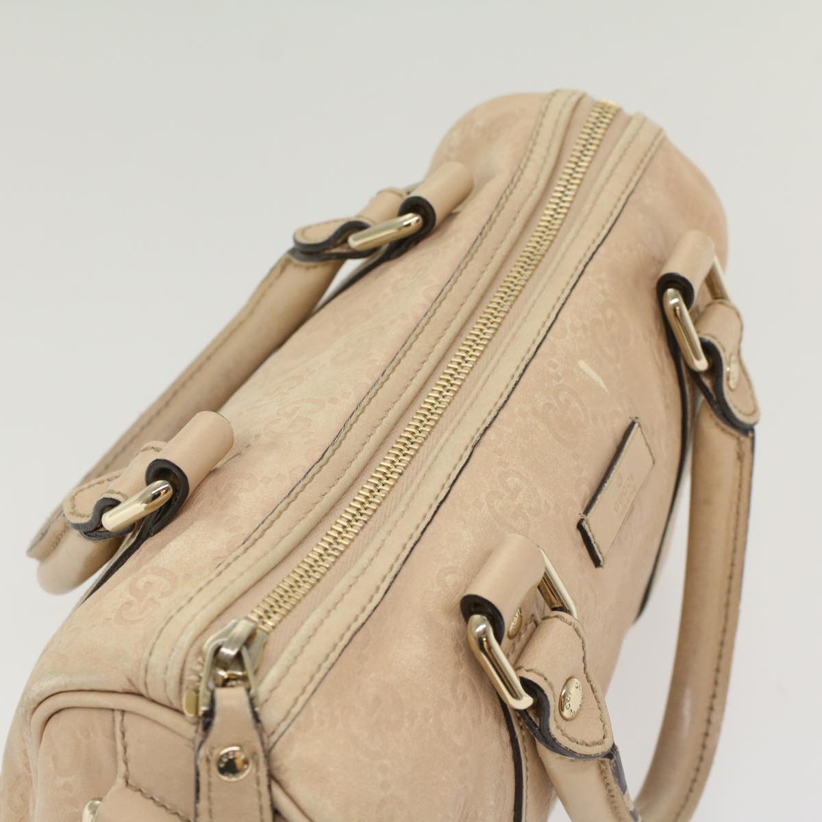 GUCCI GG Canvas Guccissima Hand Bag Beige 193604 50994