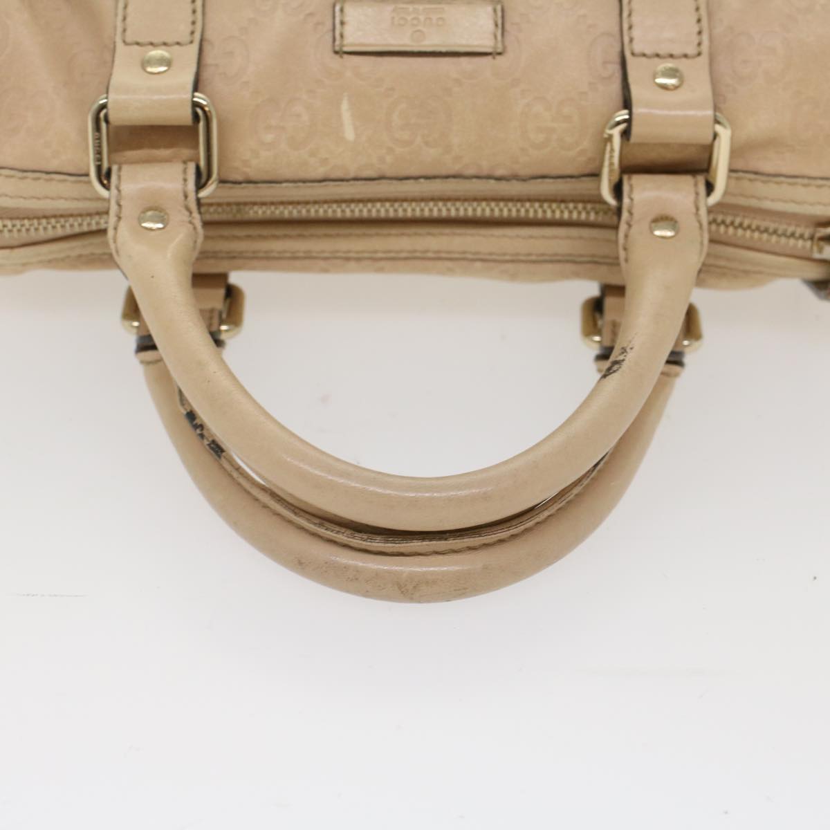 GUCCI GG Canvas Guccissima Hand Bag Beige 193604 50994