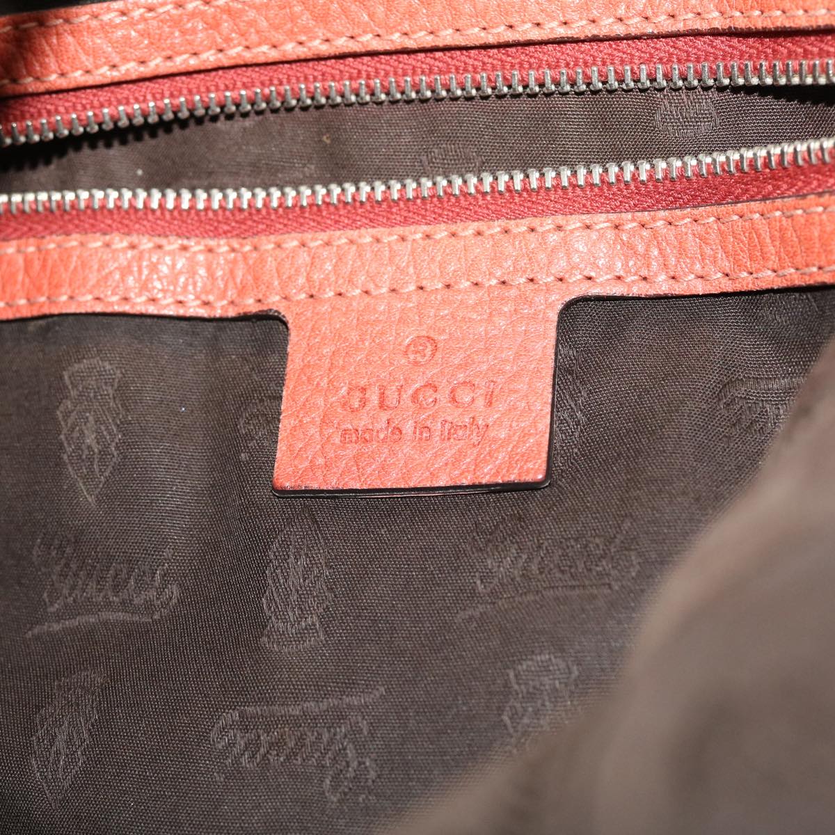 GUCCI GG Canvas Bamboo Shoulder Bag Leather Beige Pink 257090 002058 50998