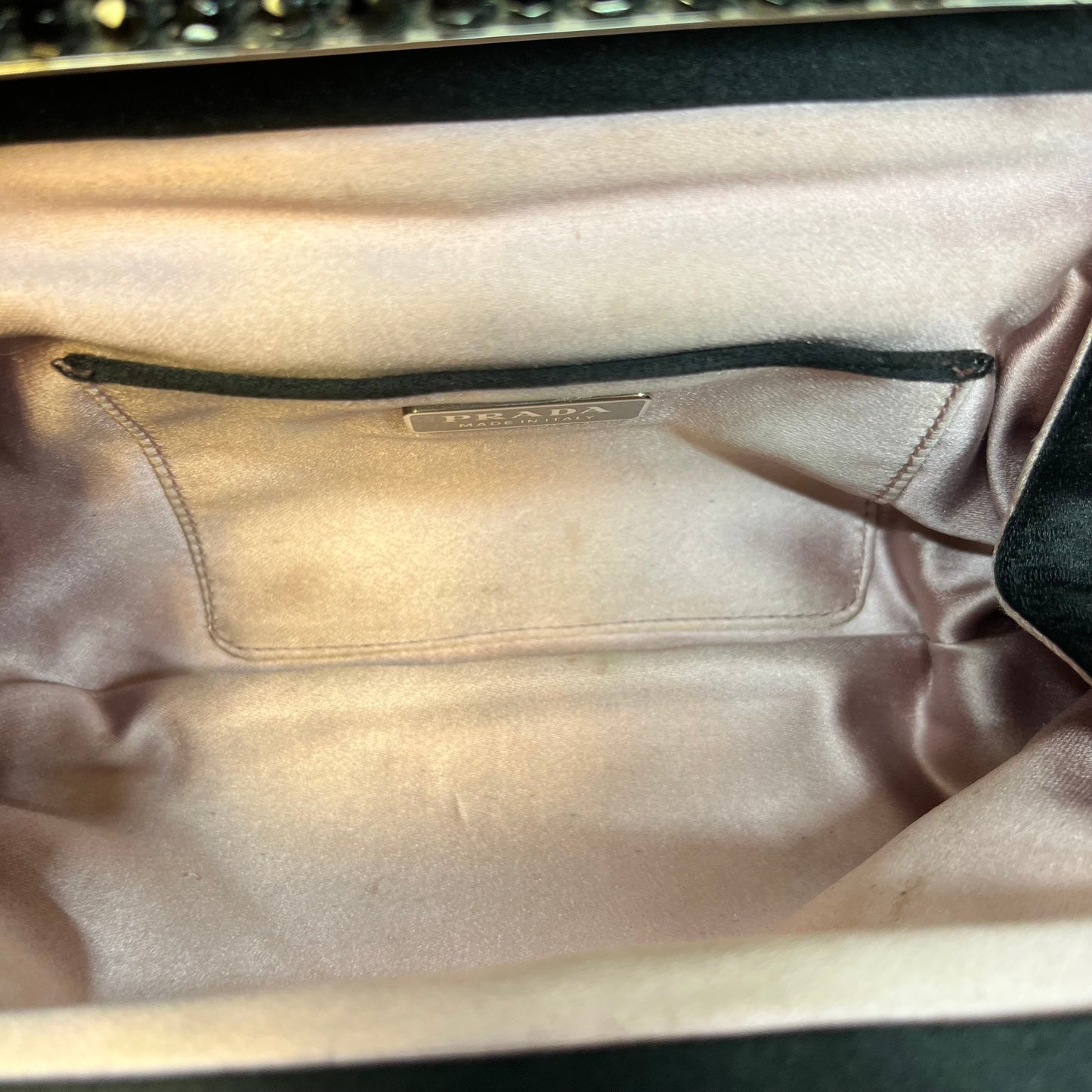 PRADA Crystal Satin Evening Clutch TS4009