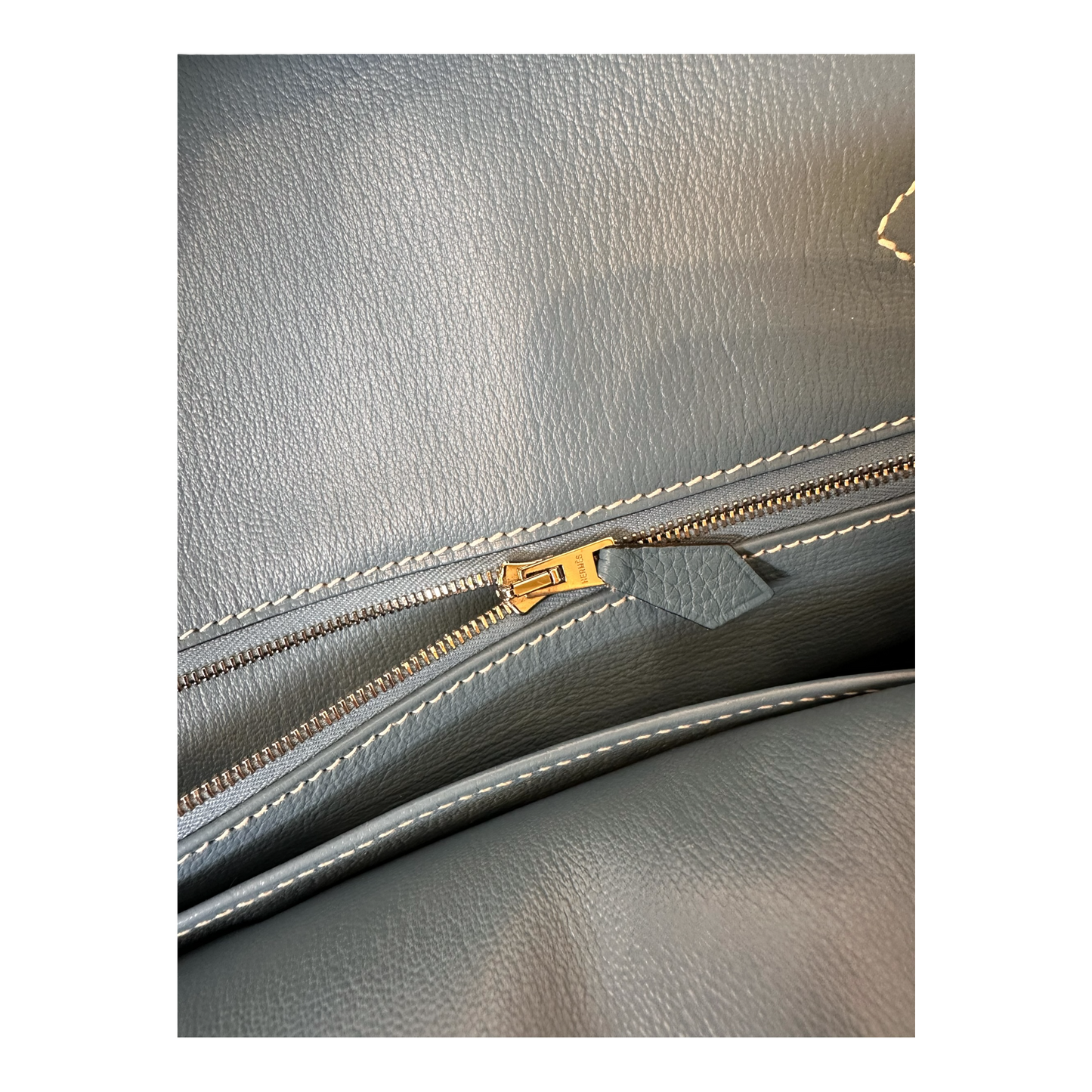 Hermes Birkin 35 Blue Jean Togo Silver Hardware