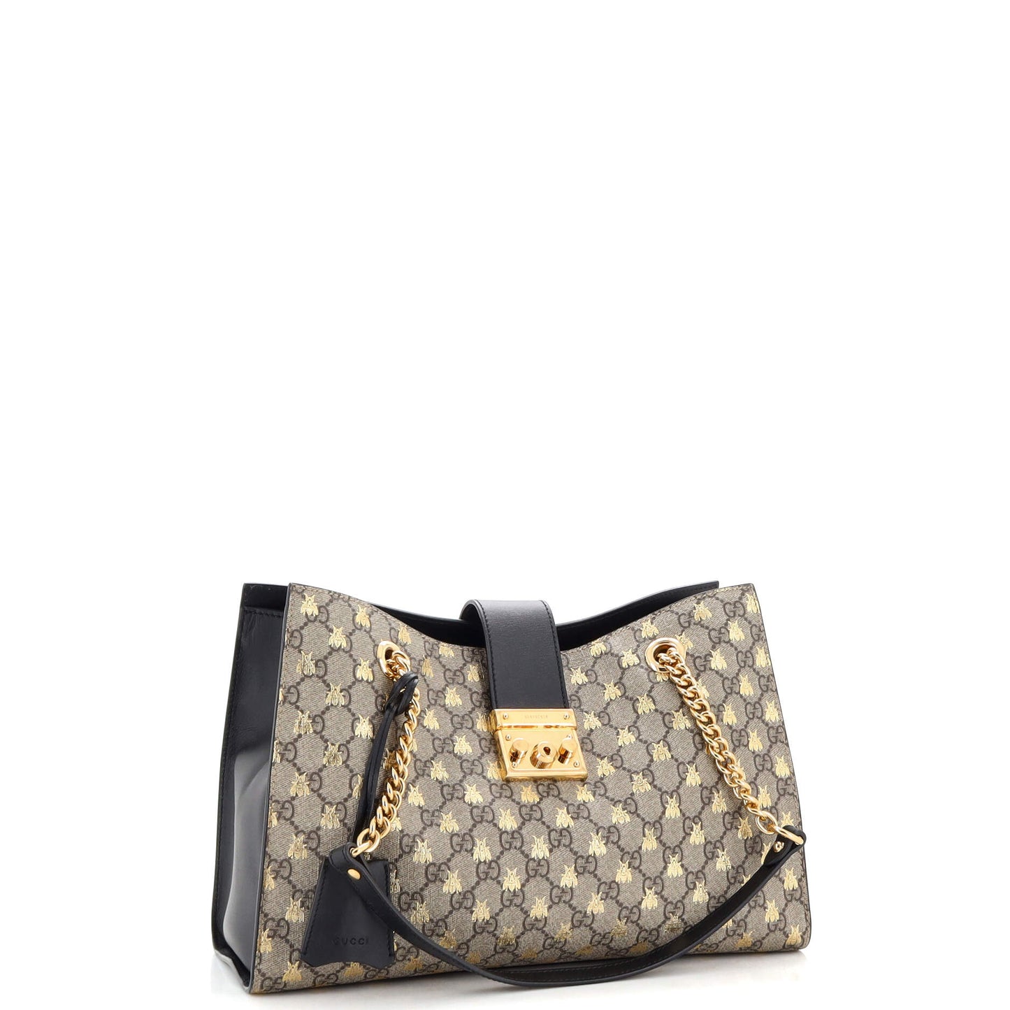 Padlock Chain Tote Printed GG Coated Canvas Medium