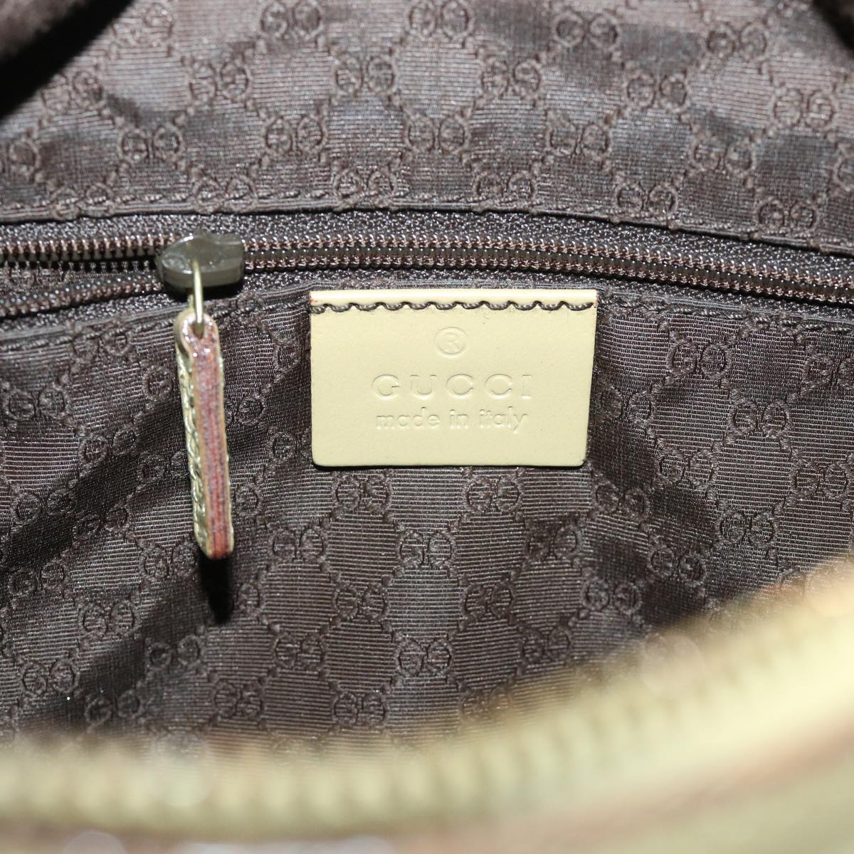 GUCCI Shoulder Bag Canvas Beige 90762 51000