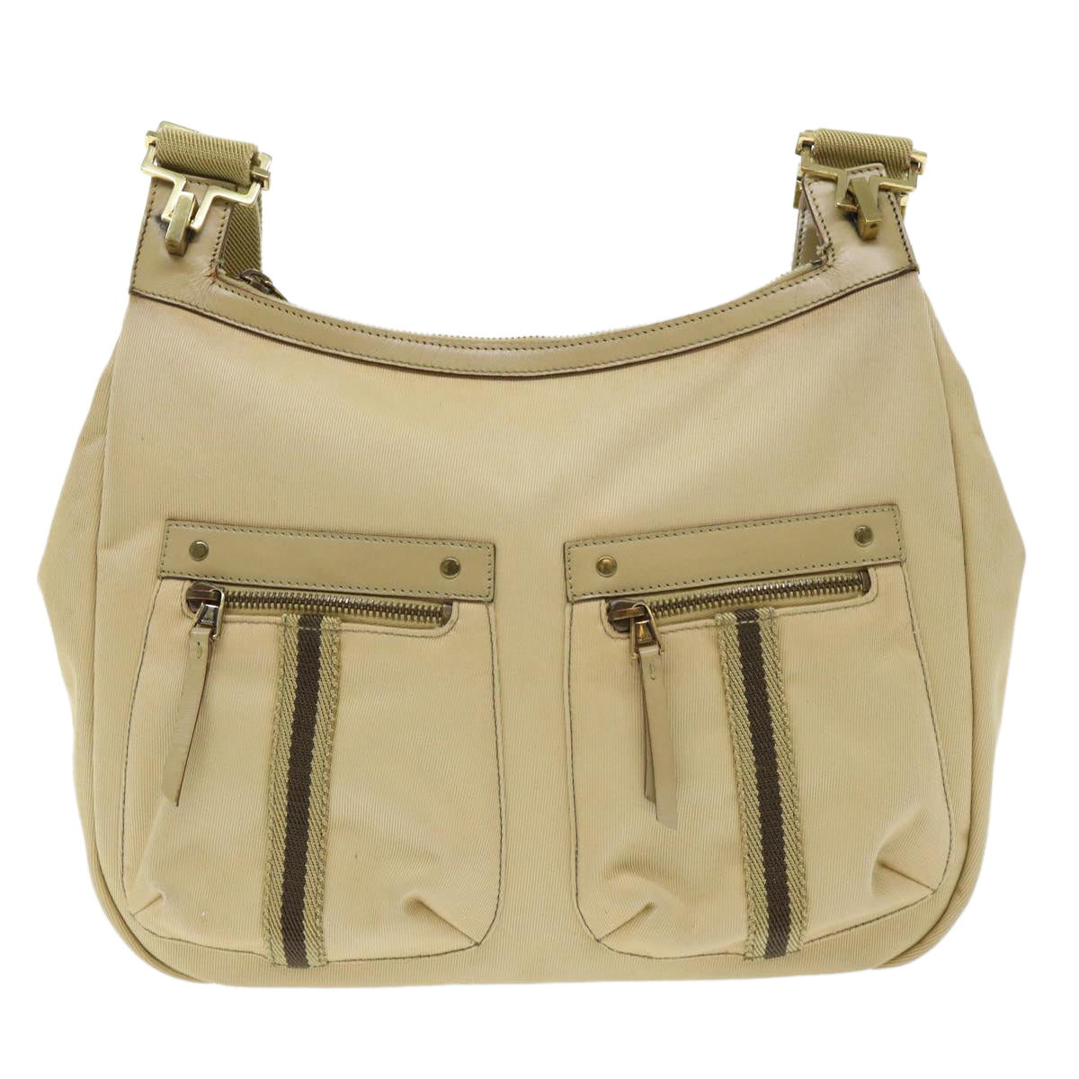 GUCCI Shoulder Bag Canvas Beige 90762 51000