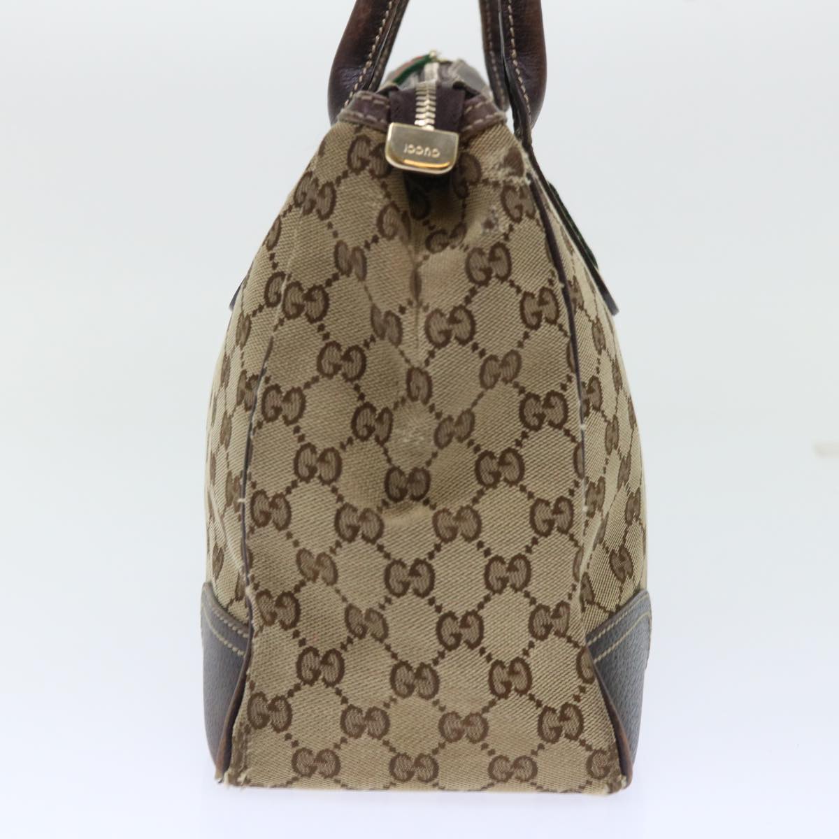 GUCCI GG Canvas Web Sherry Line Tote Bag Beige Red Green 177052 51002