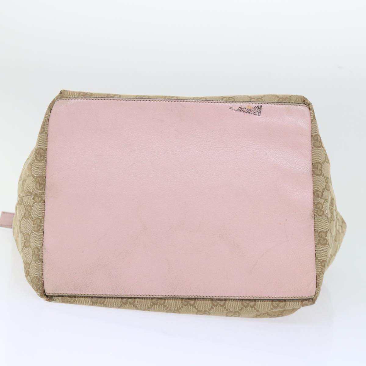 GUCCI GG Canvas Tote Bag Beige Pink 131231 51005