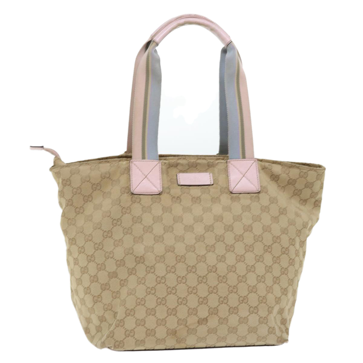 GUCCI GG Canvas Tote Bag Beige Pink 131231 51005