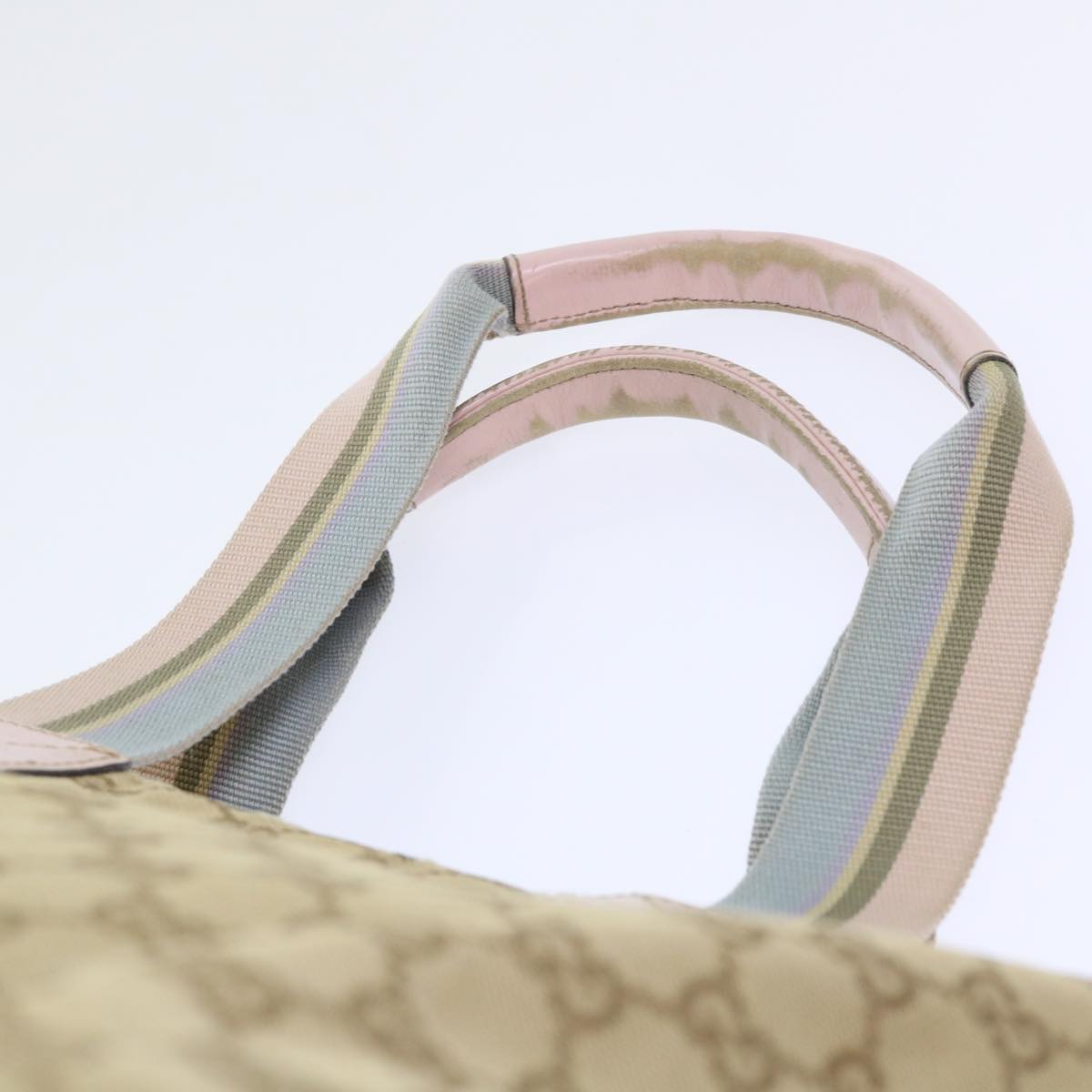 GUCCI GG Canvas Tote Bag Beige Pink 131231 51005