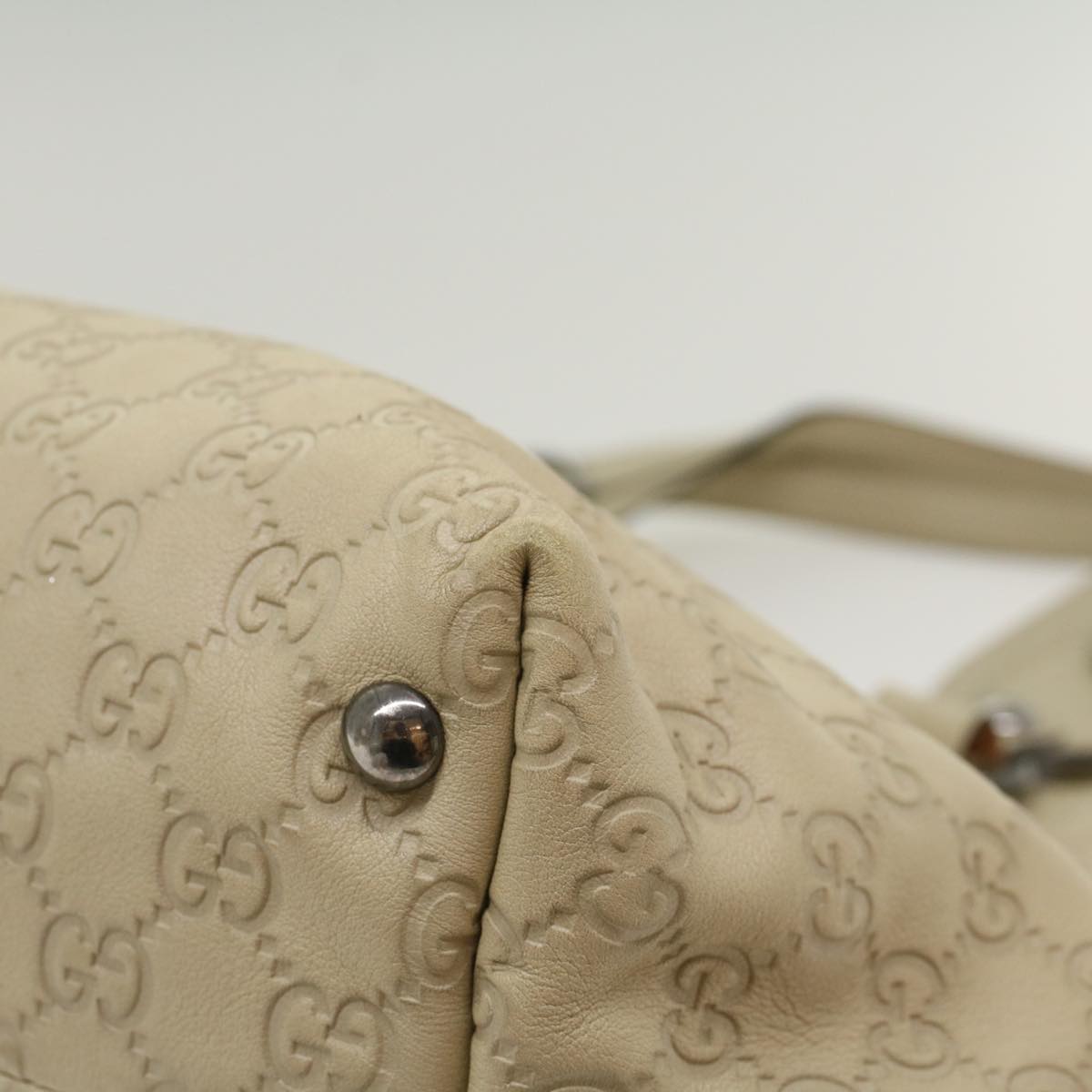 GUCCI GG Canvas Guccissima Tote Bag Beige 229852 51006