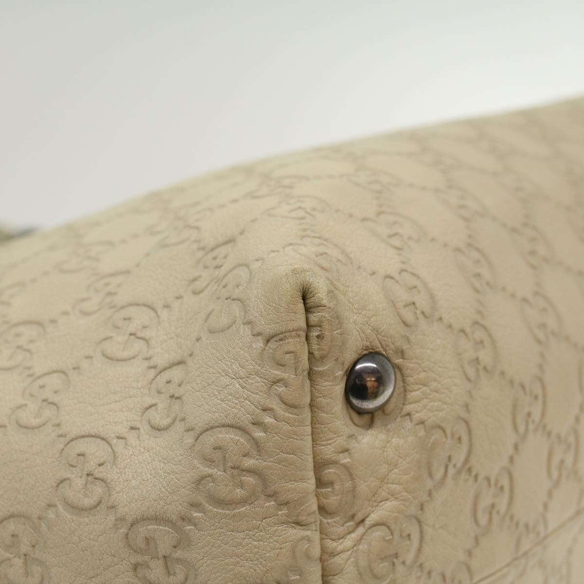 GUCCI GG Canvas Guccissima Tote Bag Beige 229852 51006