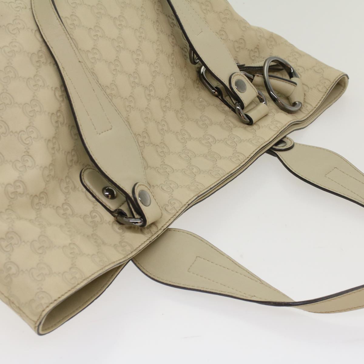 GUCCI GG Canvas Guccissima Tote Bag Beige 229852 51006