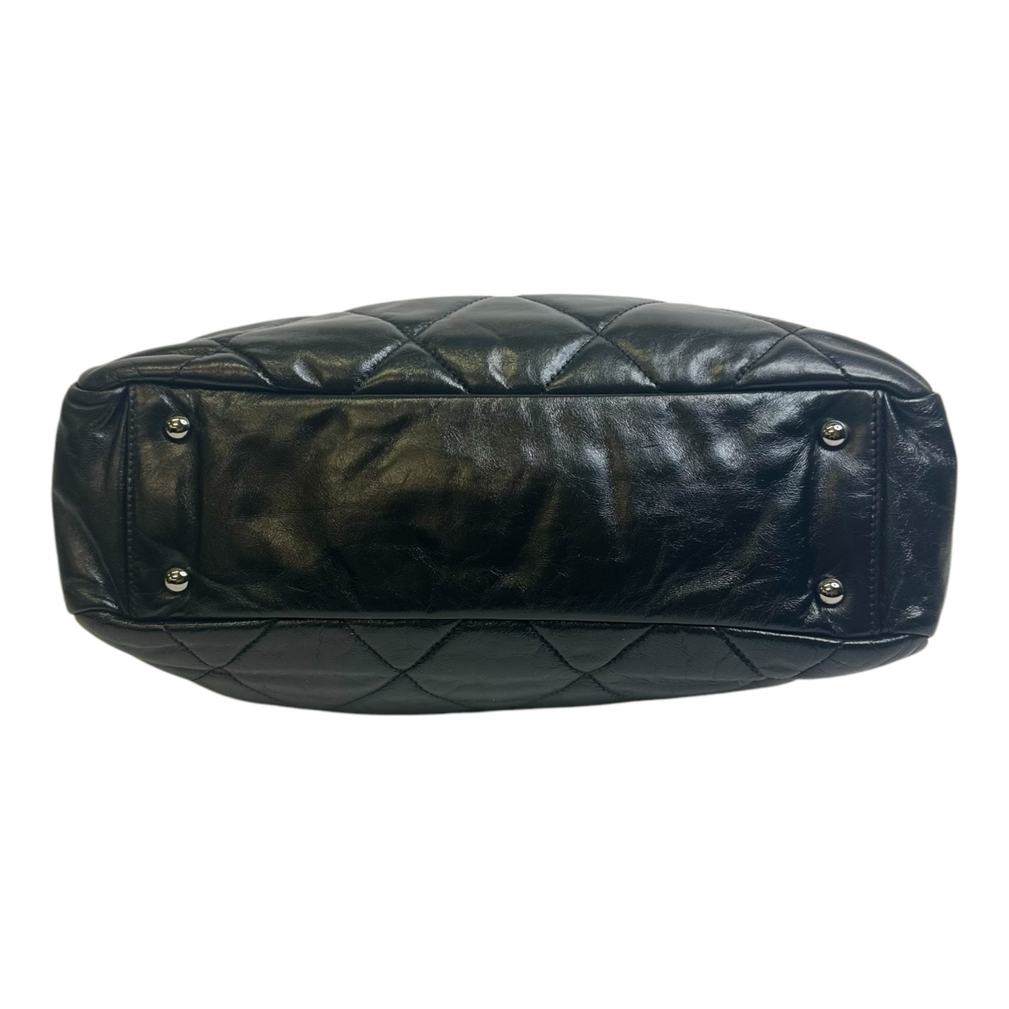 Chanel Portobello Quilted Glazed Calfskin Leather And Tweed Frame Shoulder Bag