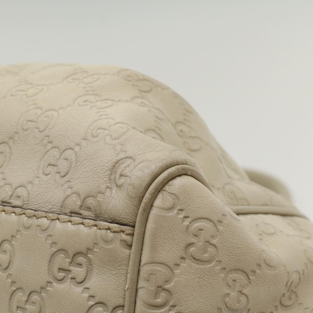 GUCCI GG Canvas Guccissima Hand Bag Beige 211944 51009