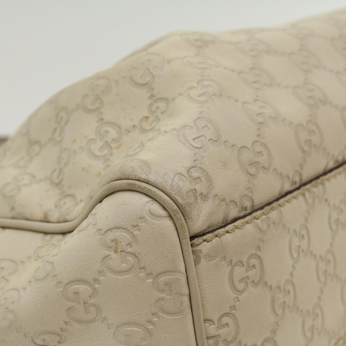GUCCI GG Canvas Guccissima Hand Bag Beige 211944 51009
