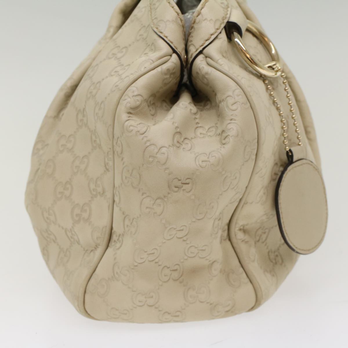GUCCI GG Canvas Guccissima Hand Bag Beige 211944 51009