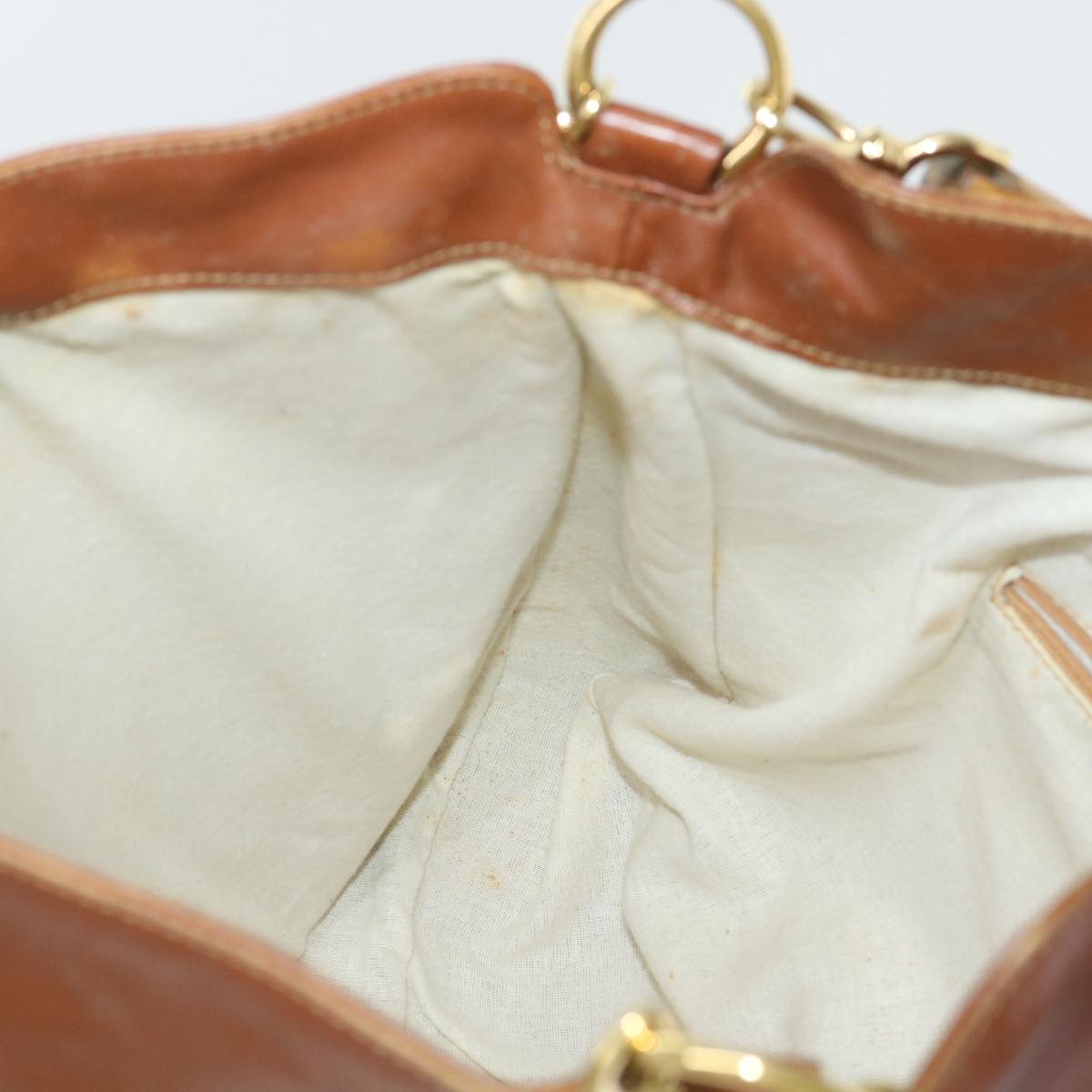 GUCCI Bamboo Shoulder Bag Leather 2way Brown 001 1998 1577 51011