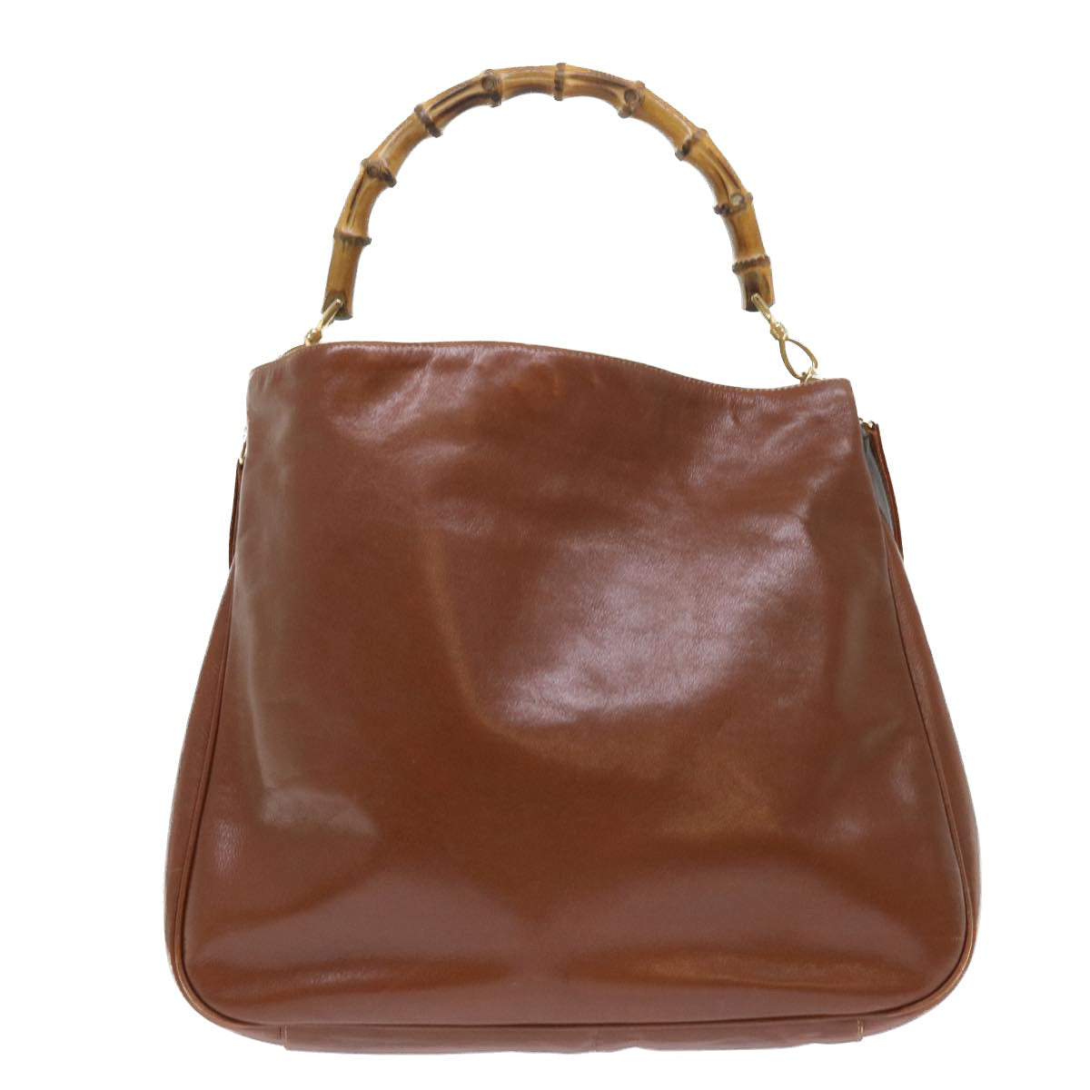 GUCCI Bamboo Shoulder Bag Leather 2way Brown 001 1998 1577 51011