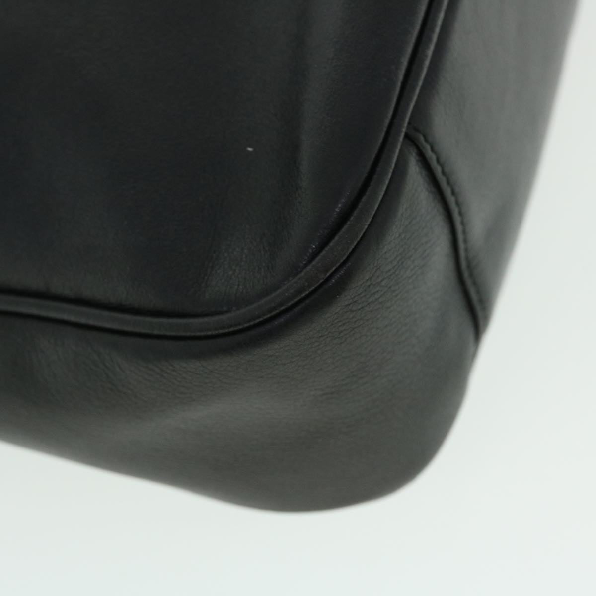 GUCCI Bamboo Shoulder Bag Leather 2way Black 001 3444 1638 51014