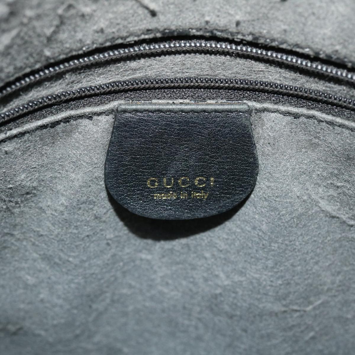 GUCCI Bamboo Shoulder Bag Leather 2way Black 001 3444 1638 51014